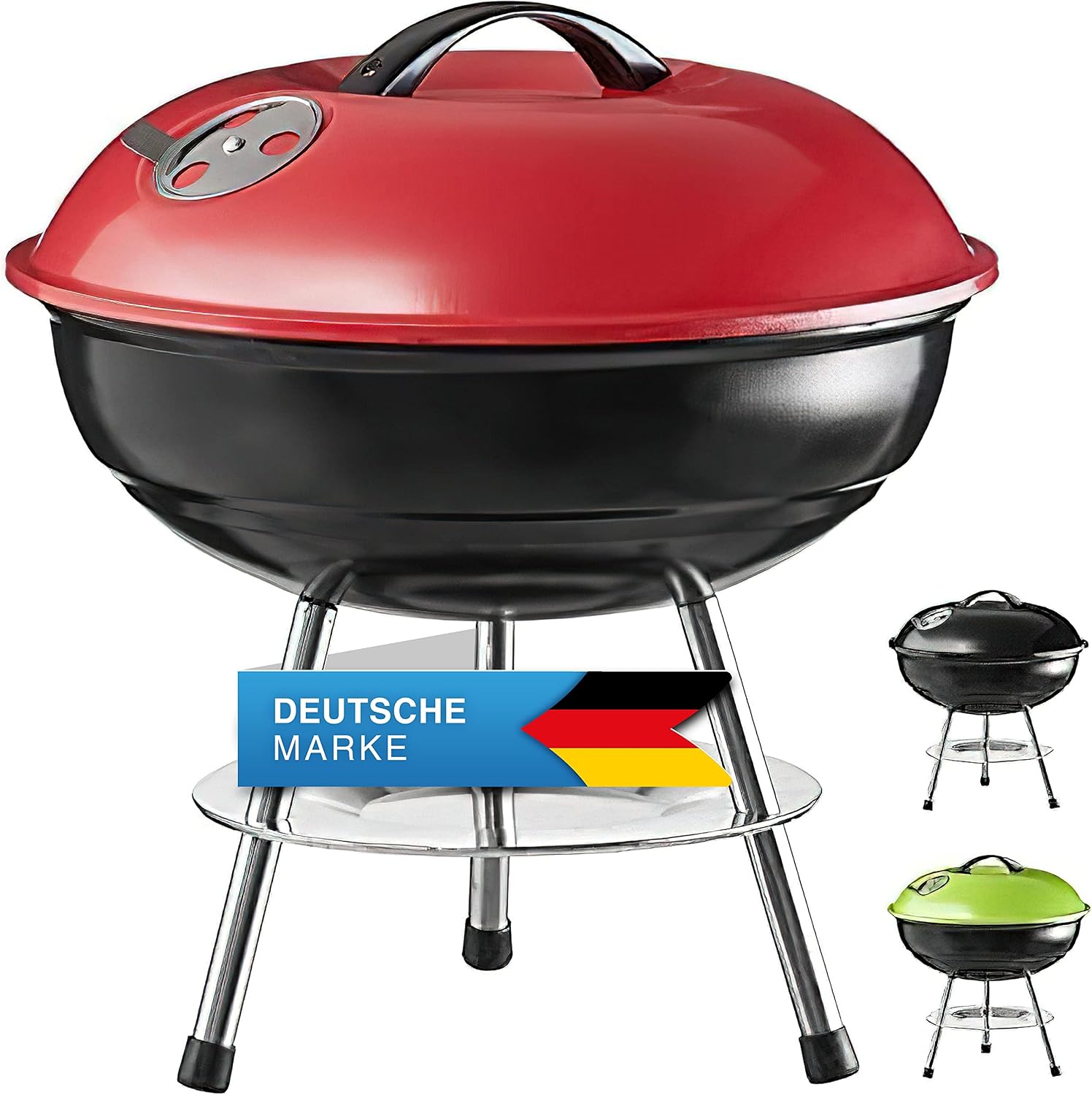 Thumbnail 6 de GOODS+GADGETS 4815110 – kompaktowy grill węglowy kulowy 40 cm, czerwony