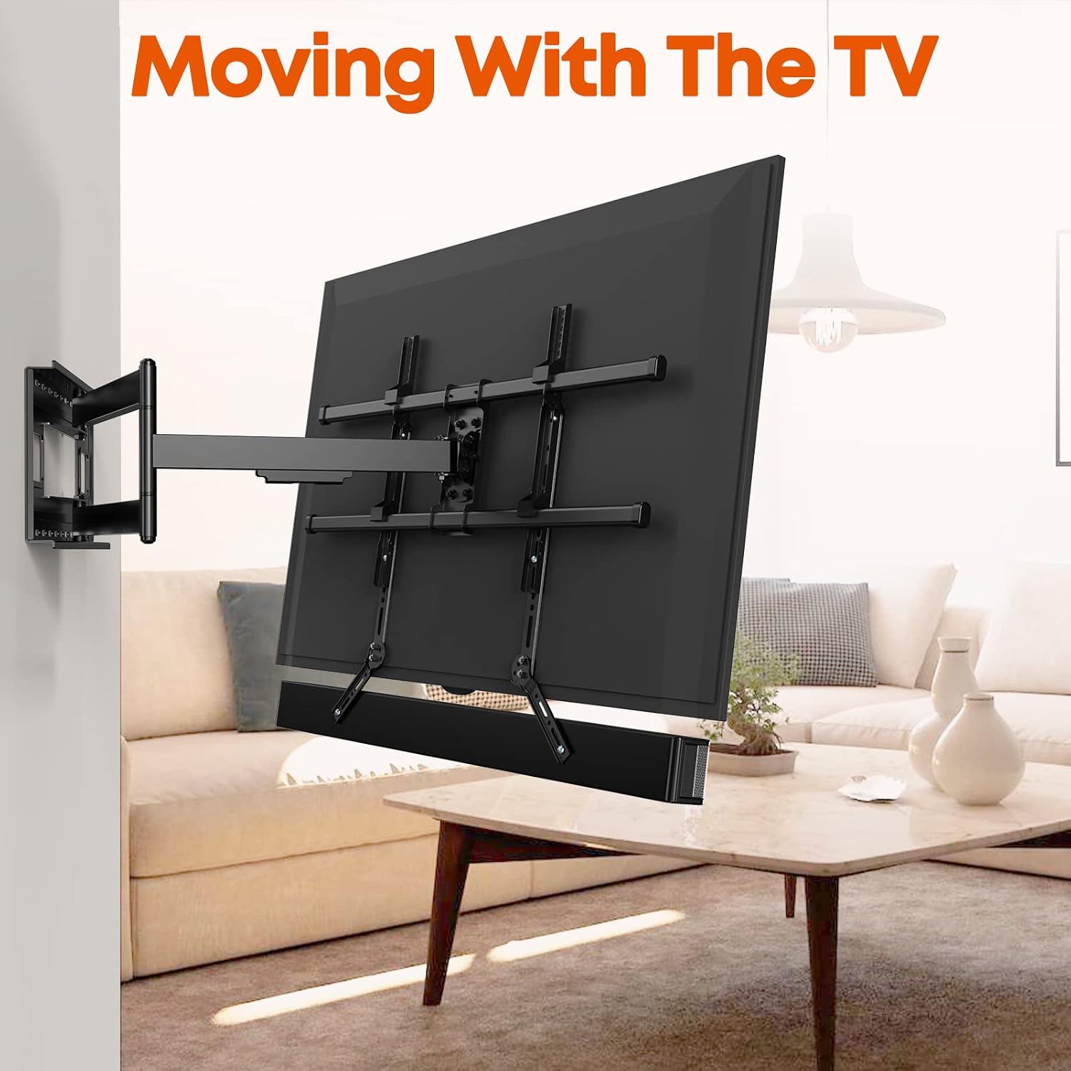 Detalle de PUTORSEN Soundbar Halterung Universal für Unter- oder Aufmontage unter TV (23–65 Zoll, bis 15 kg)