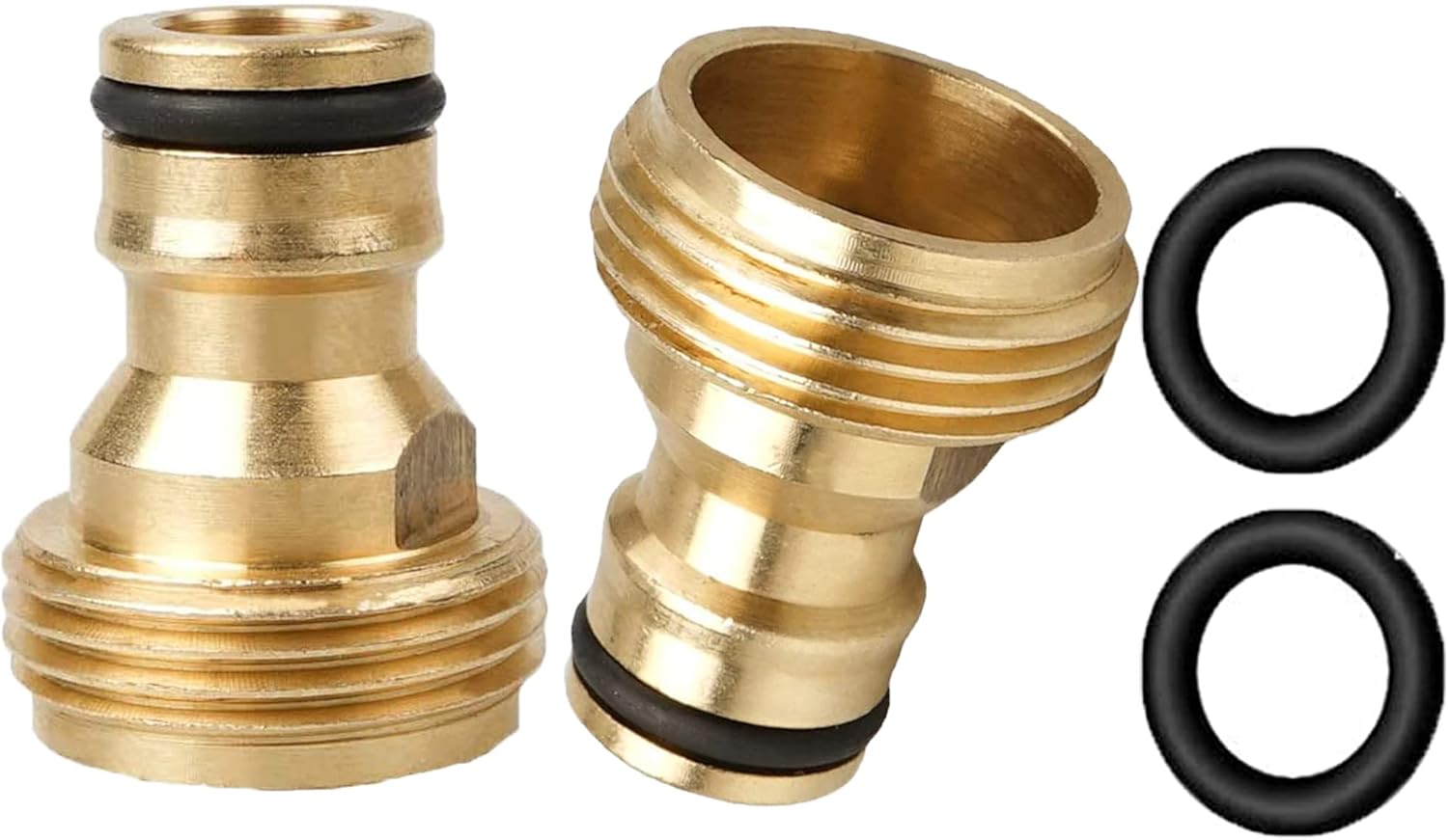 Thumbnail 6 de 2 Pack Universal Kitchen Tap Connector – 22mm & 24mm Threaded Brass Adapters