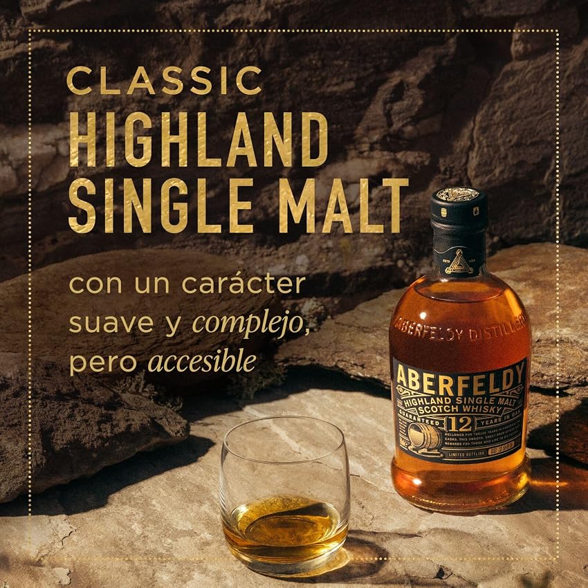 Detalle de Aberfeldy 12 Años Whisky Escocés con Estuche de Regalo 🥃