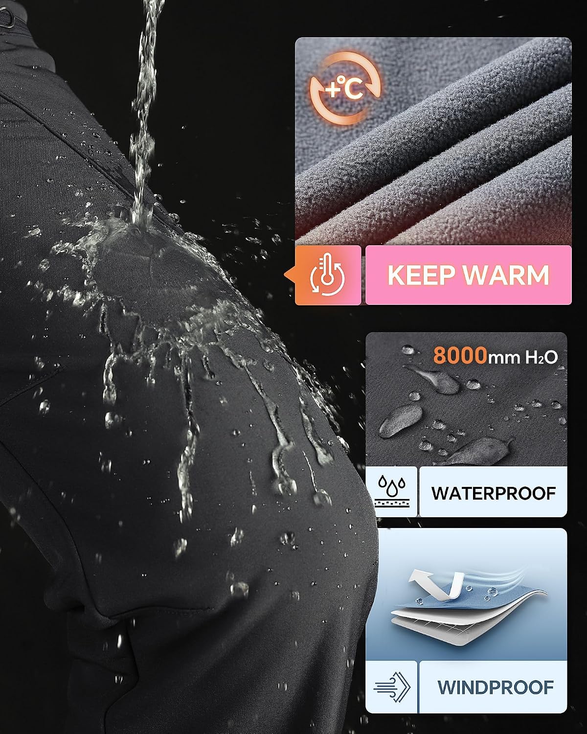 Detalle 2 de Outdoor Ventures Womens Winter Softshell Trousers