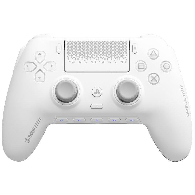 Detalle 2 de Mando inalámbrico SCUF Omega Blanco para PS5 y PC con 11 entradas programables