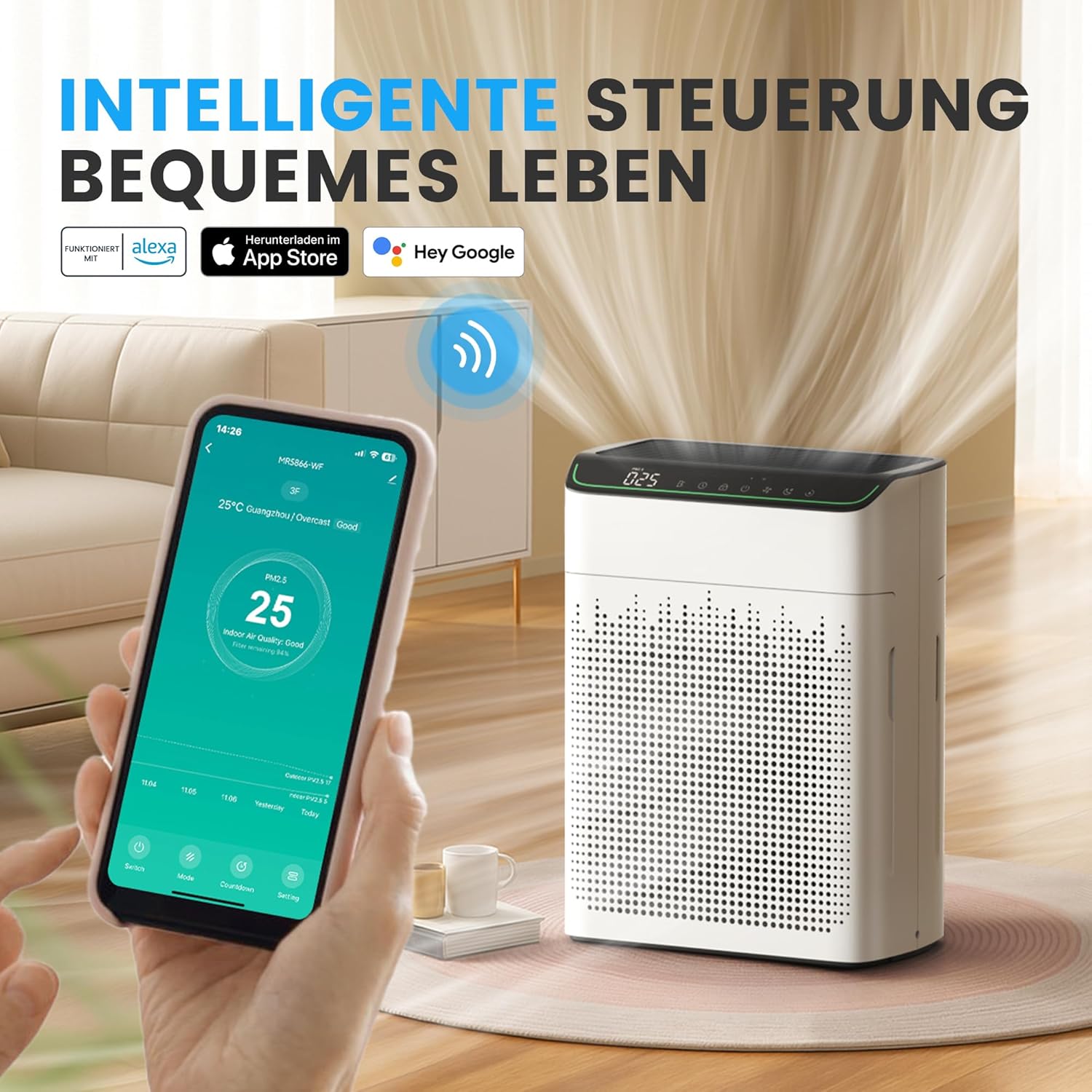 Thumbnail 6 de MERONTE Luftreiniger ME5866 – Für Raucherzimmer und große Räume