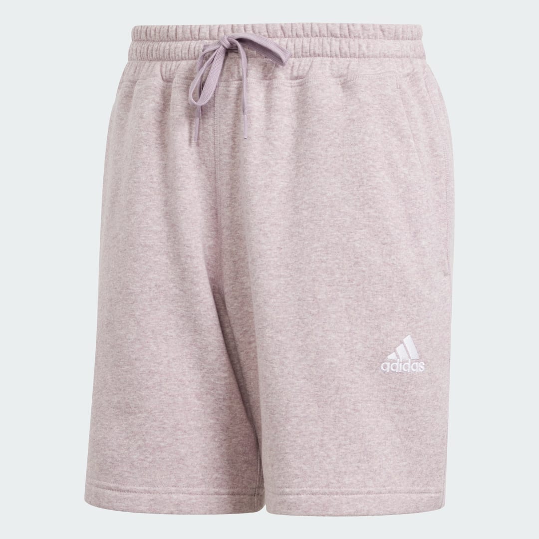 Detalle de Pantalón corto Seasonal Essentials Mélange de Adidas (color violeta) – guía de compra