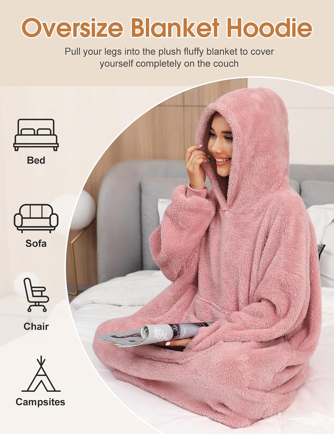 Thumbnail 6 de Tuopuda Sweat à capuche femme chaud