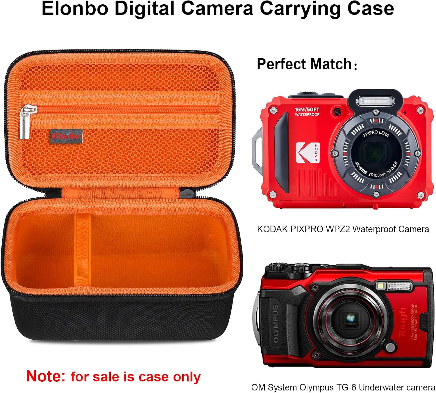 Detalle de Elonbo Carrying Case for Kodak PIXPRO WPZ2 – Rugged Protection in a Compact Bag