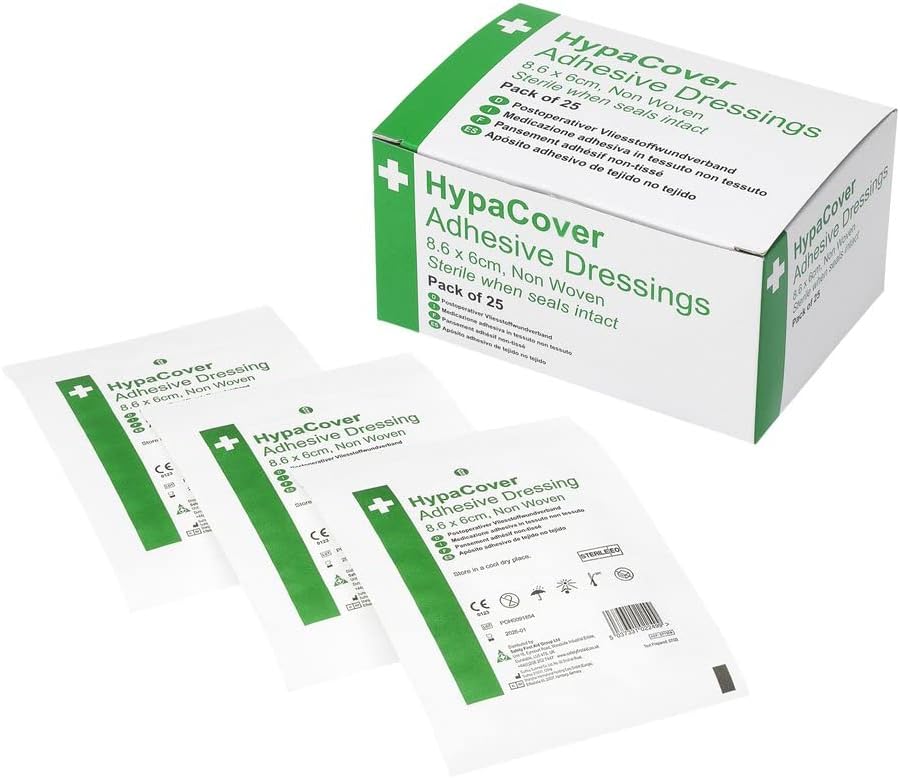 Detalle de Safety First Aid Group HypaCover Medium 8.6×6 cm, 25 pack 🩹