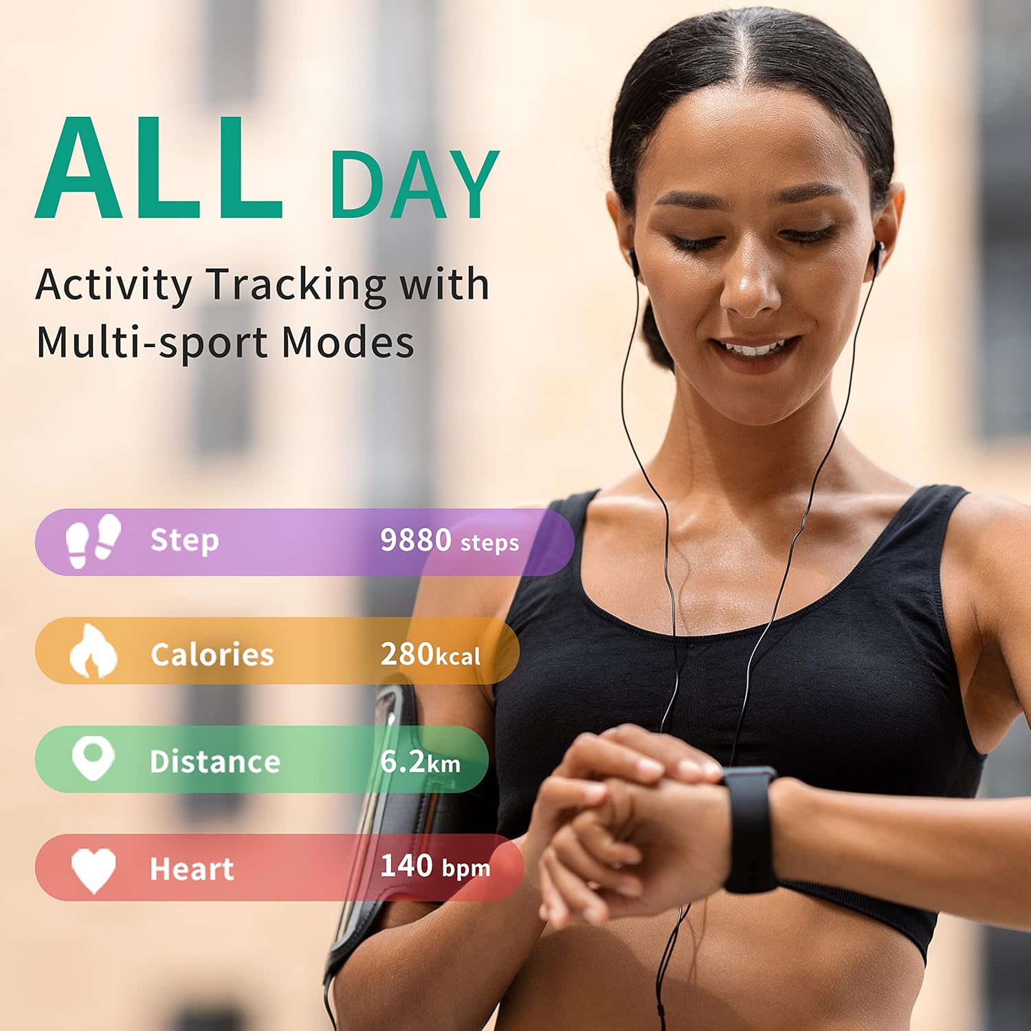 Thumbnail 6 de Popglory Smart Watch 44mm 1.85" with heart-rate monitor