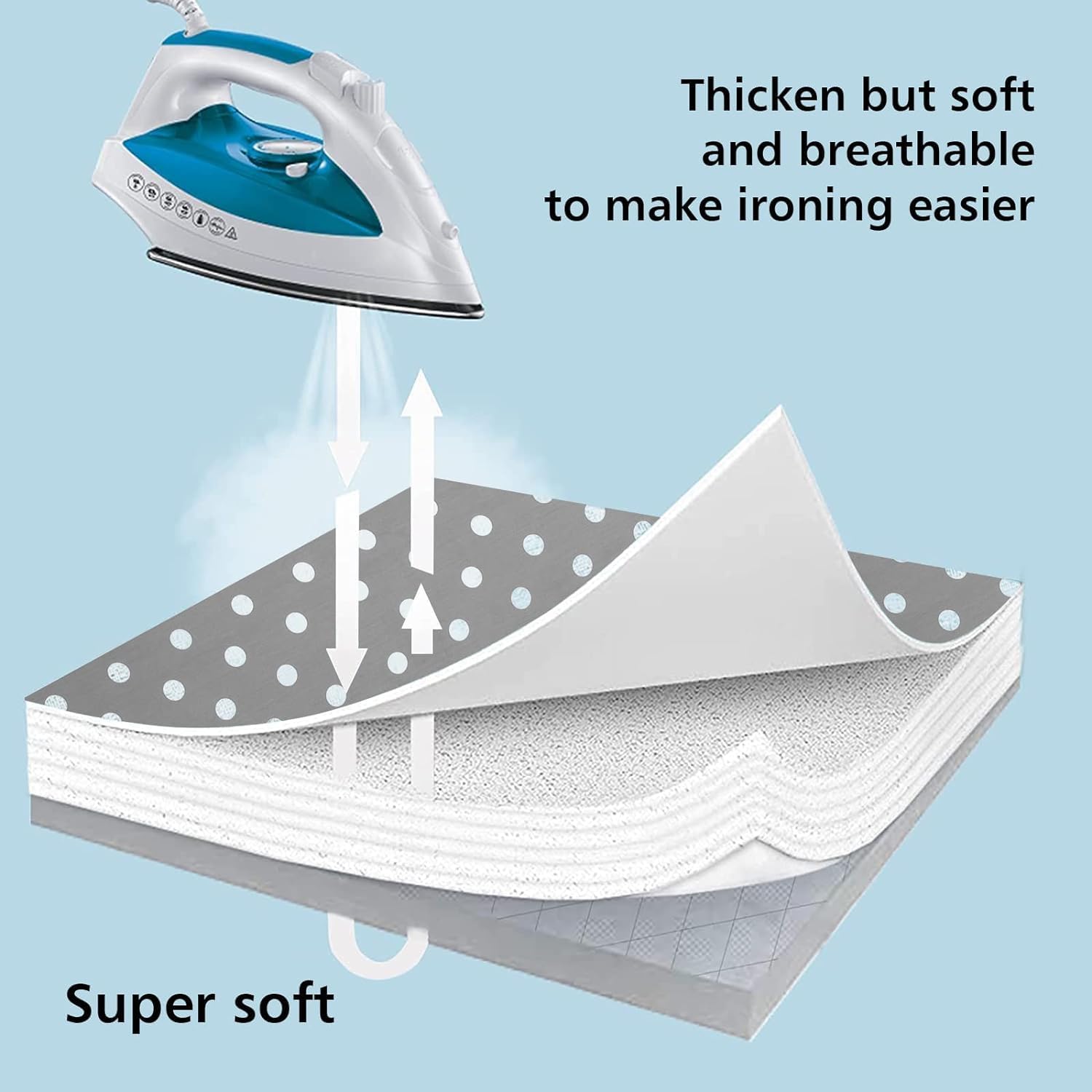 Thumbnail 1 de Sherwood Ironing Board Cover (135 x 45cm) 100% Cotton with Thick Felt – Bubble