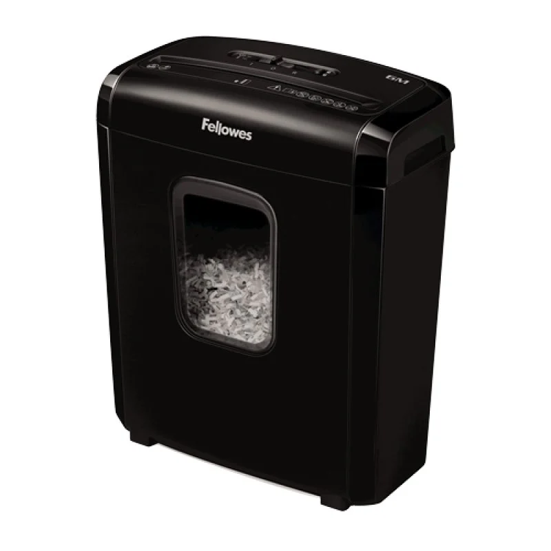 Detalle de Fellowes Powershred 6M: trituradora de papel microcorte P-4 en negro