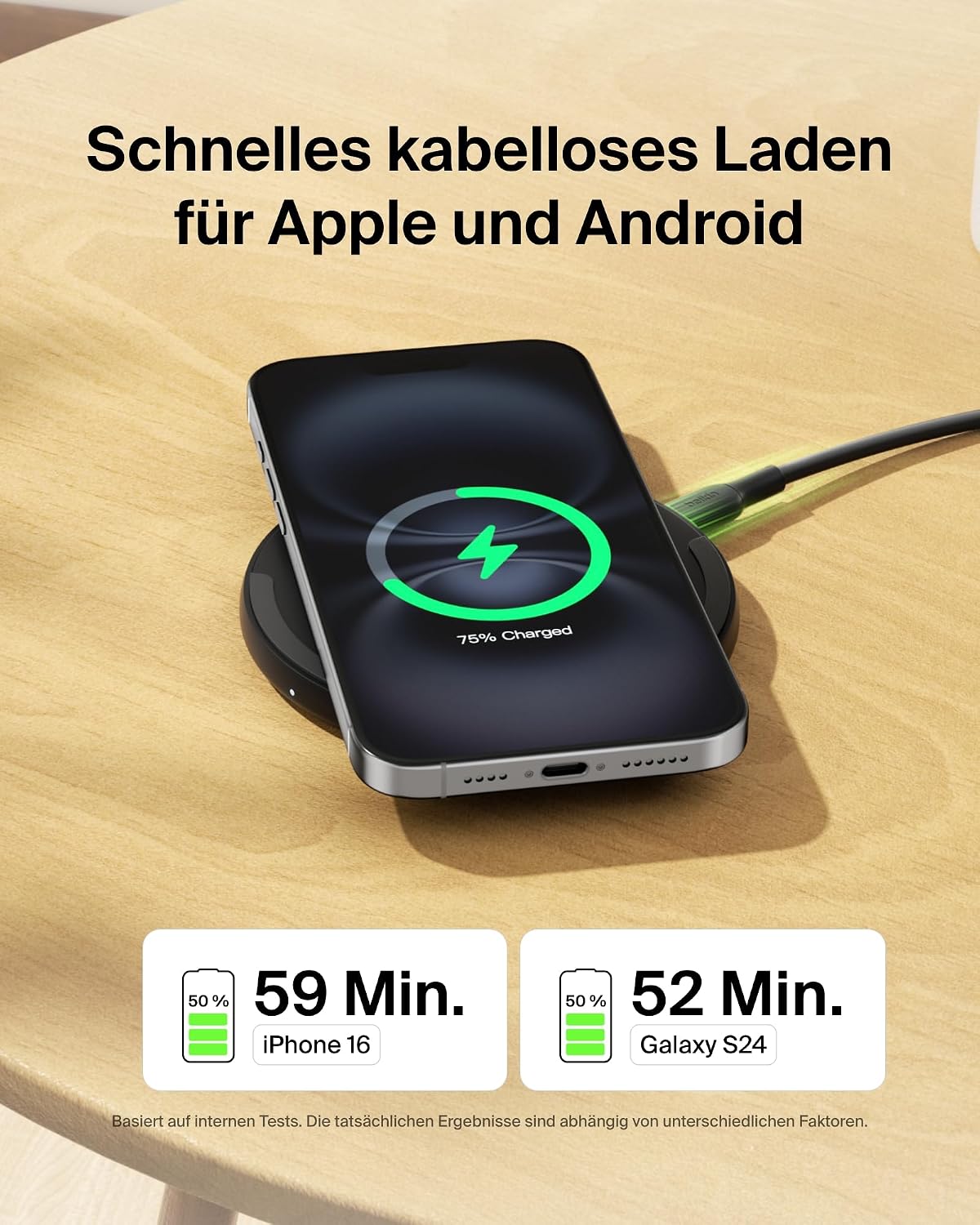 Detalle de Belkin Kabelloses Ladepad 15 W Qi Ladegerät