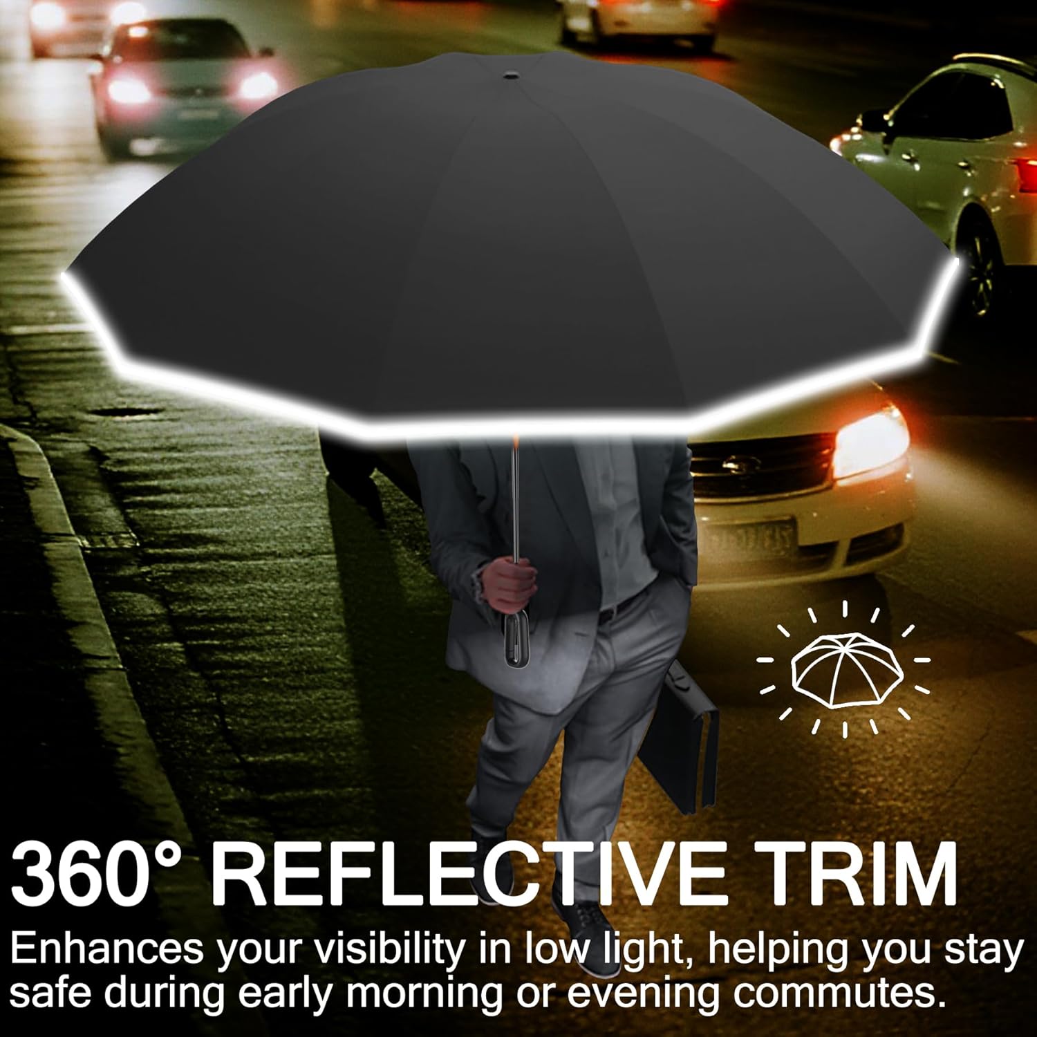 Thumbnail 4 de Copulan Windproof Compact Travel Umbrella