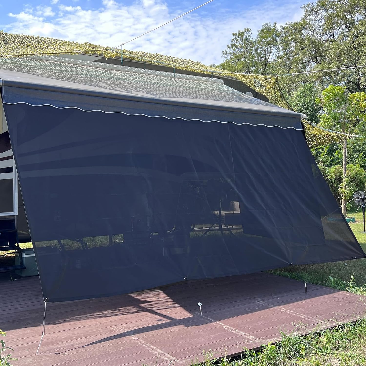 Thumbnail 6 de SHADEPLUS RV Awning Sun Shade Screen 8'x14'3'': Privacy Mesh for 15' Awnings