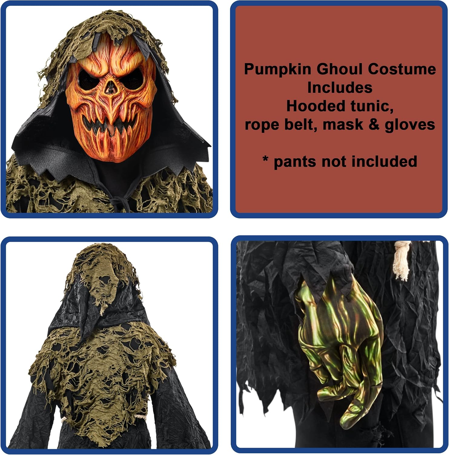 Detalle de Rubies Kids' Pumpkin Ghoul Costume, Medium