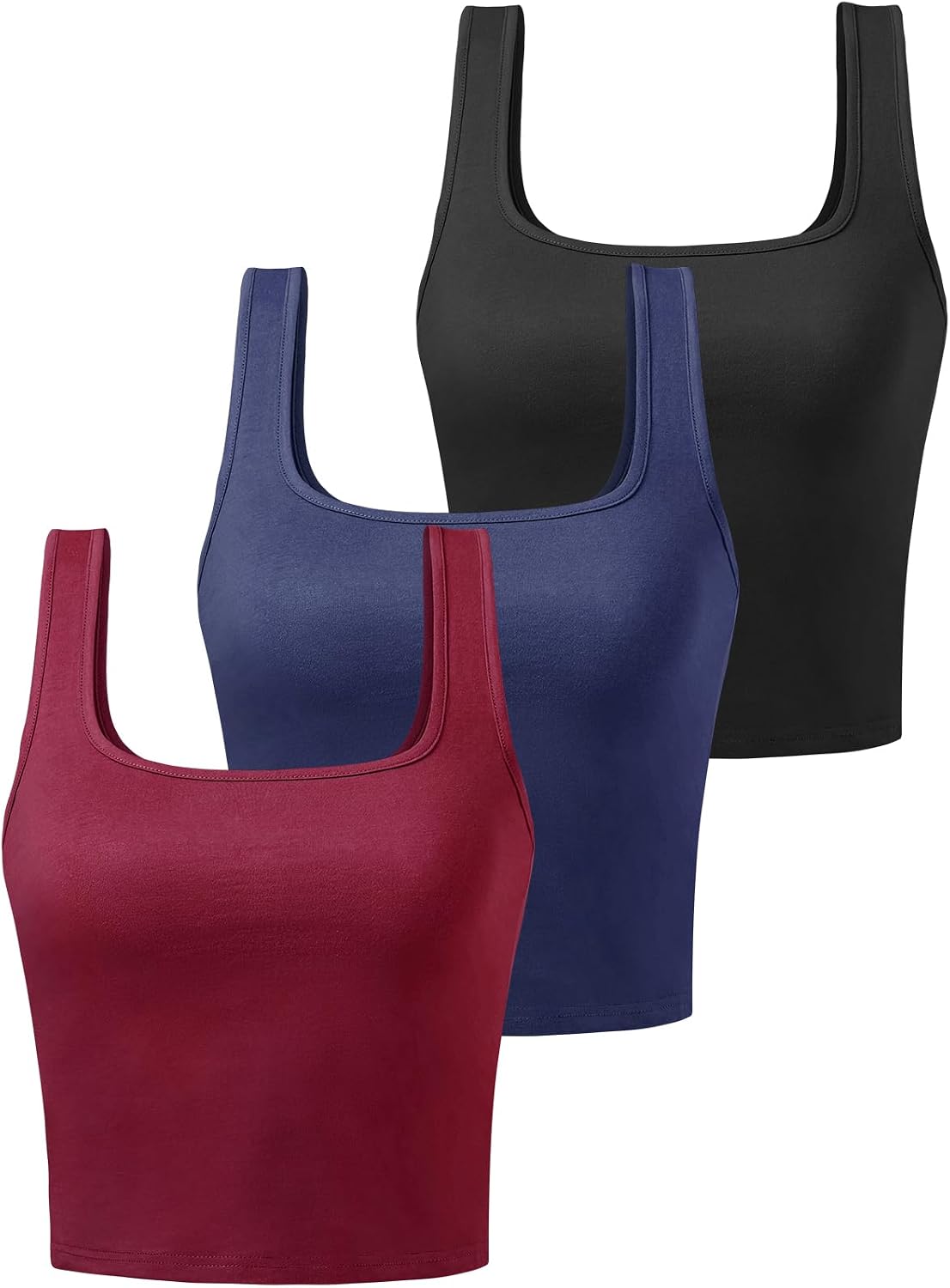 Thumbnail 6 de Porvike Sports Crop Tank Tops 3-Pack 🏃♀