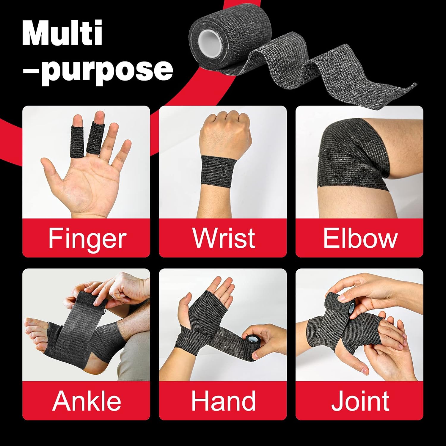 Detalle de AZEN 16 Pack Self Adhesive Bandage Wrap 2
