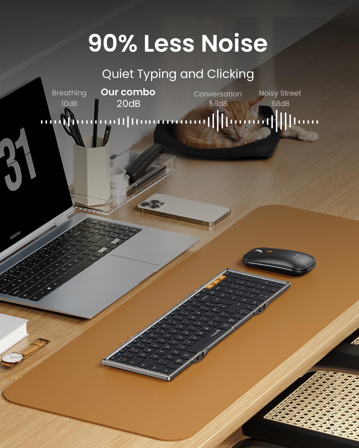 Thumbnail 5 de ProtoArc XKM01 Foldable Keyboard and Mouse (UK Layout) for Travel