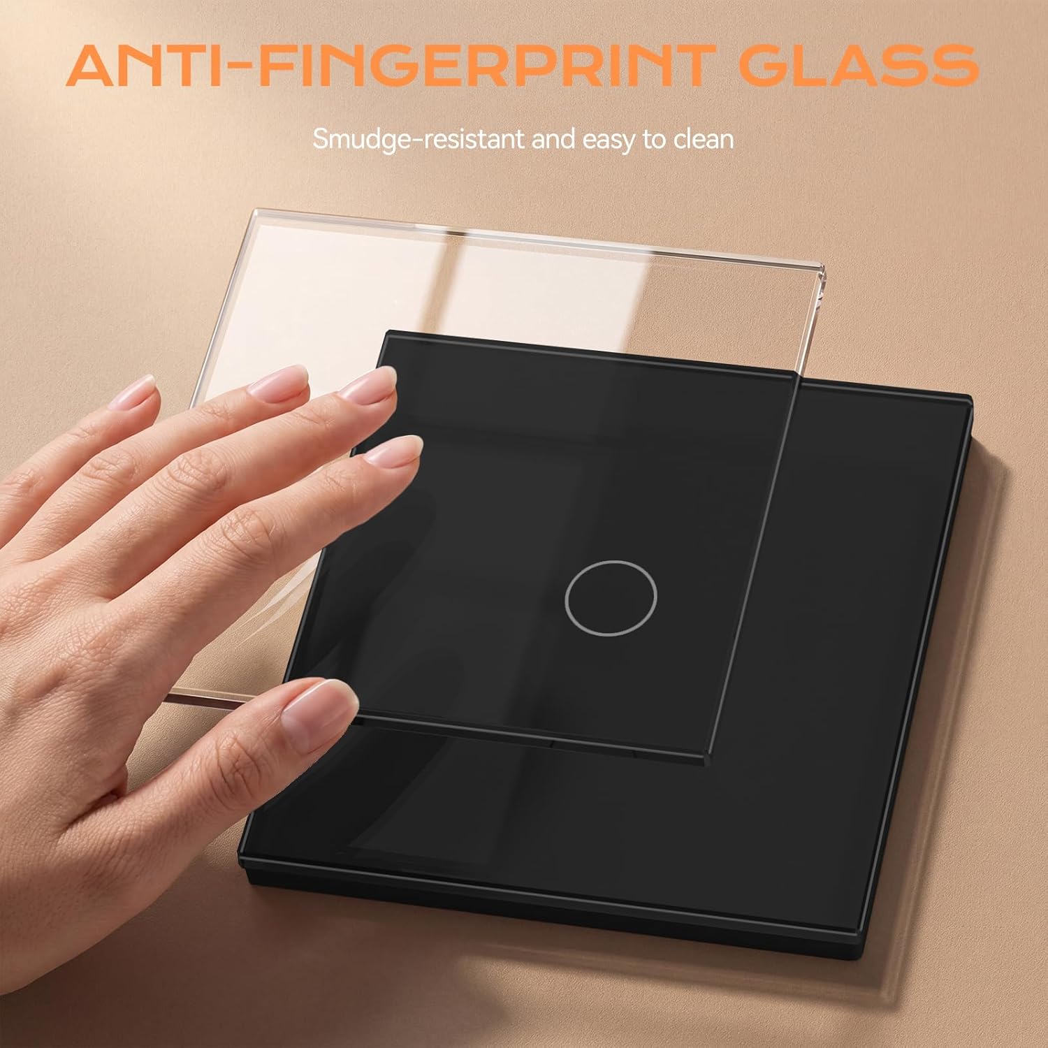 Thumbnail 4 de BSEED Touch Lichtschalter aus Glas 86 mm