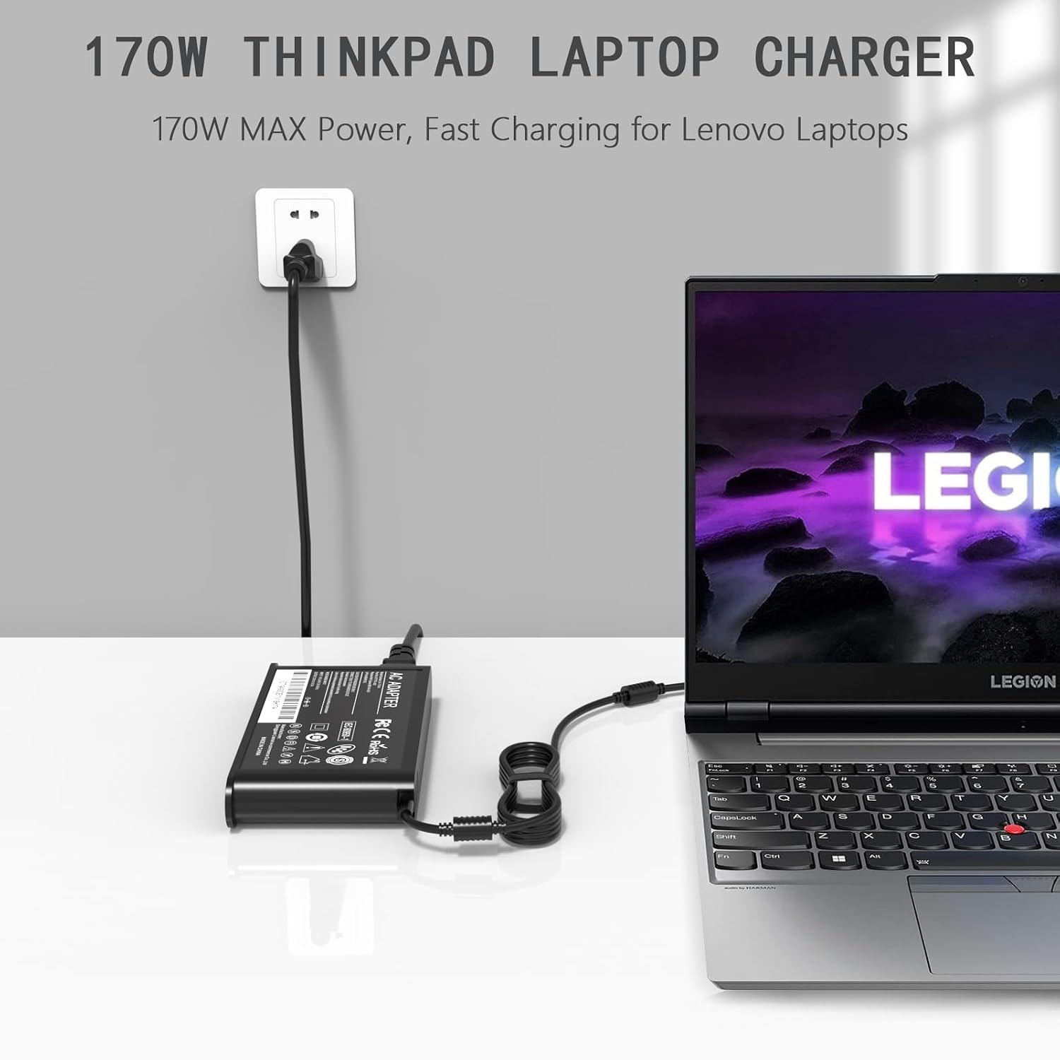 Thumbnail 5 de Chargeur 170W Slim Tip pour Lenovo ThinkPad, Legion Slim 5 et Yoga Pro 9i