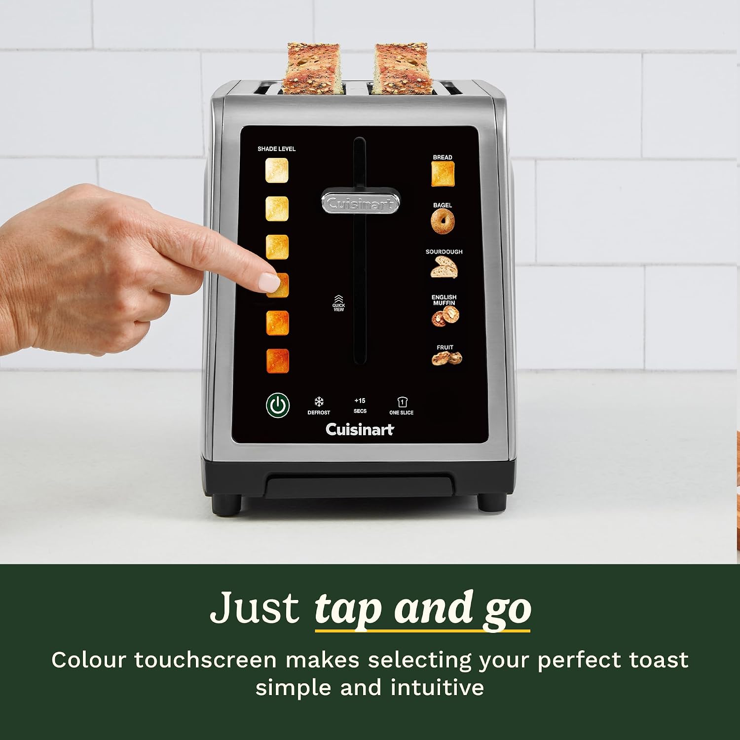 Detalle de Cuisinart SimpliTouch XL 2-Slice Toaster with Colour touchscreen and XL slots