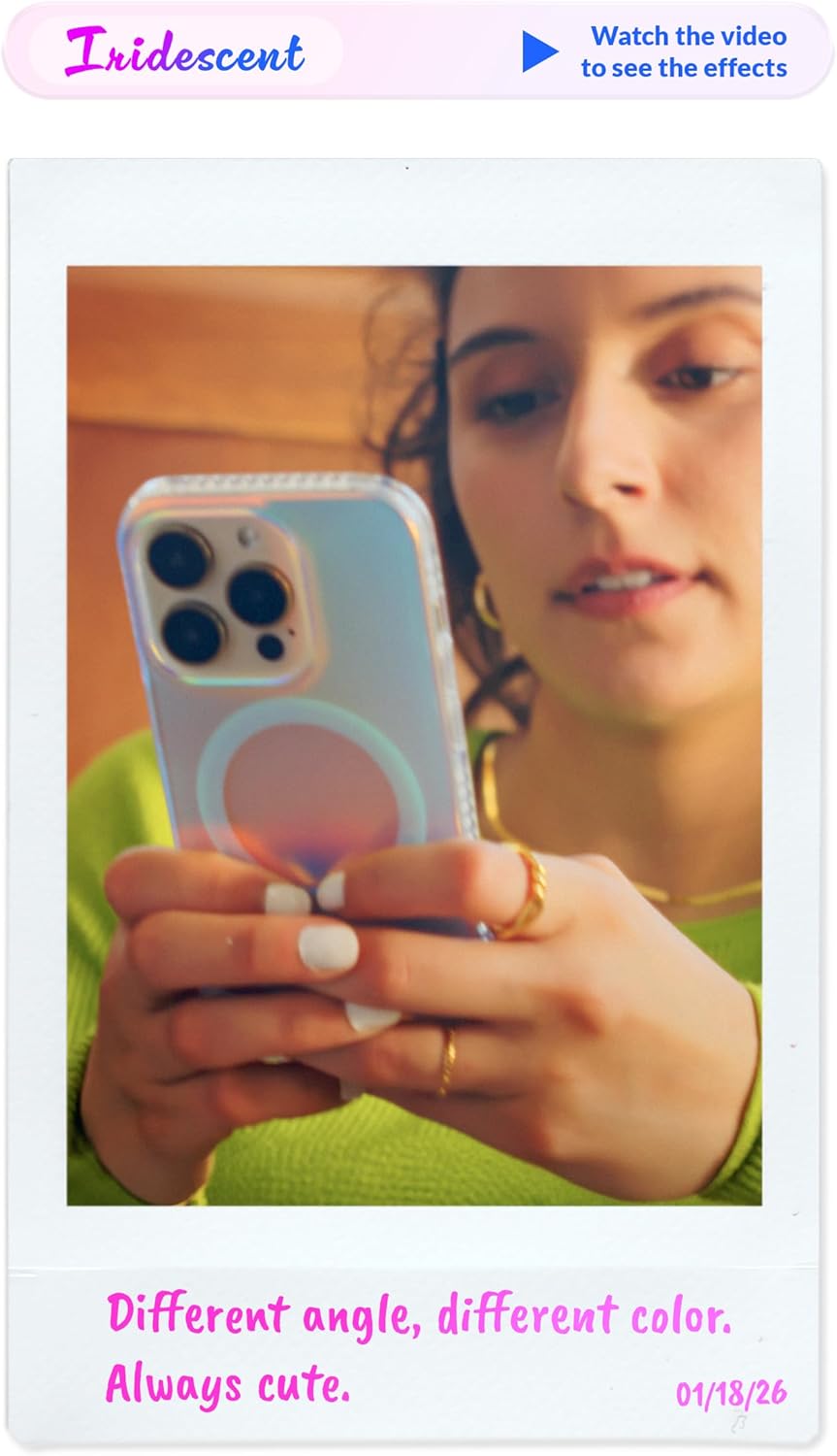 Thumbnail 5 de LONLI Hue Magnetic Case for iPhone 15 — Fluorescent Holographic Iridescent