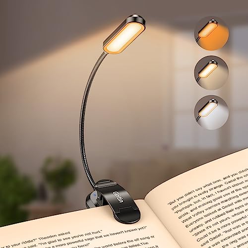 Detalle de Gritin Leselampe Buch Klemme mit 11 LEDs – USB-C, 3 Farbtemperaturen, 3 Helligkeitsstufen