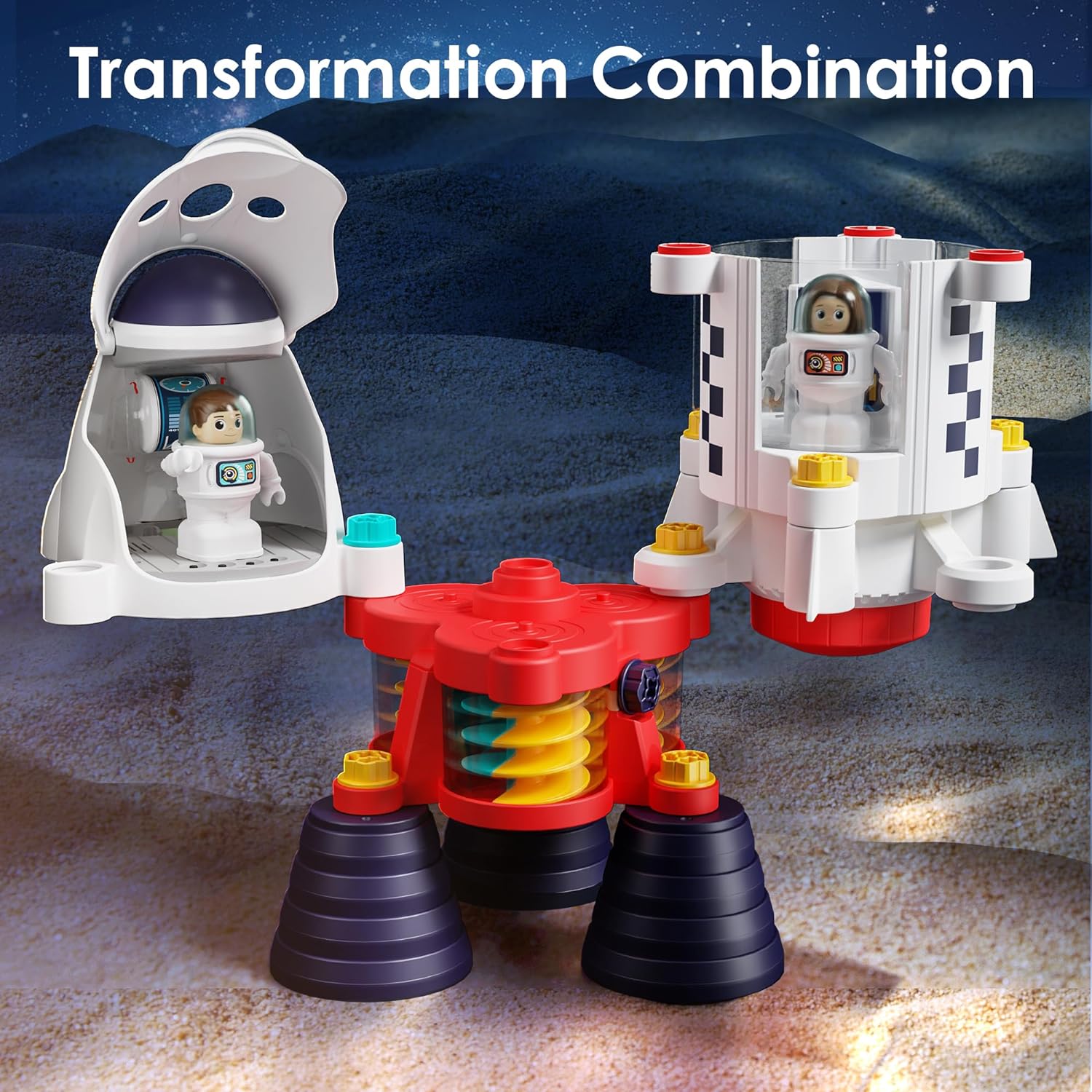 Detalle 2 de iPlay iLearn Rocket Spaceship Toy for Ages 3–8 🚀