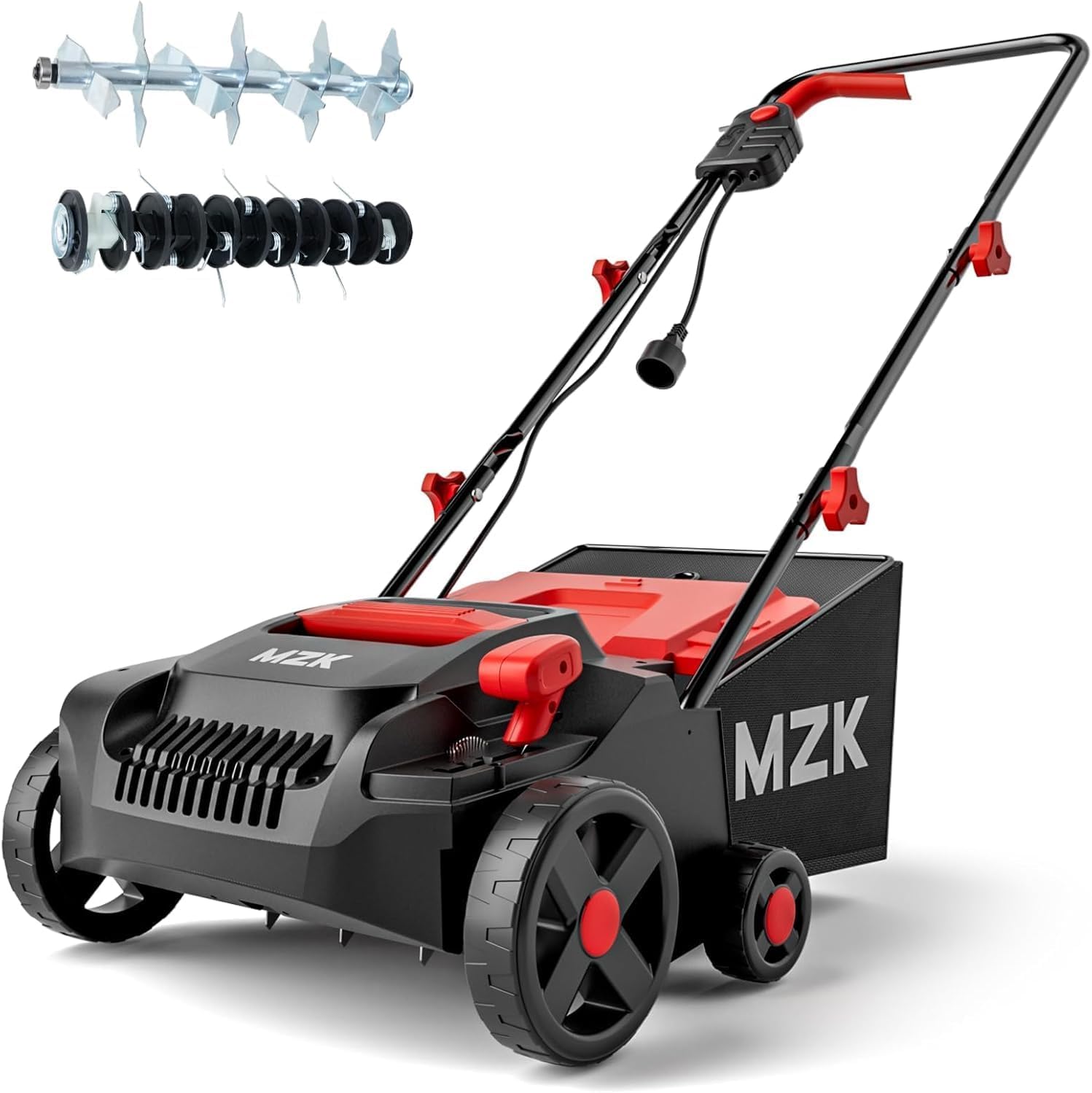 Detalle de MZK 33 cm 13 Amp 2-in-1 Electric Lawn Scarifier and Aerator