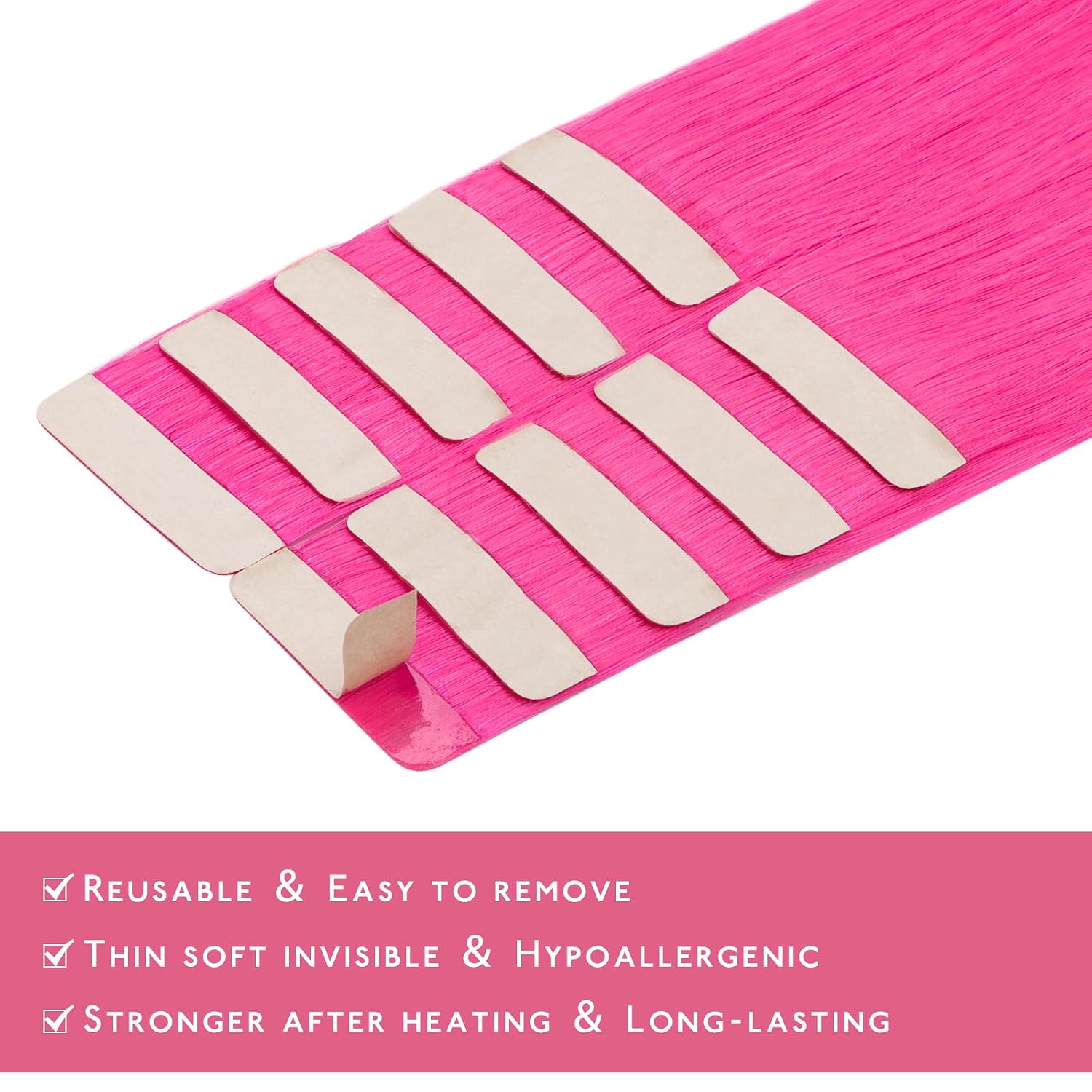 Detalle de Wennalife Human Hair Tape-In Extensions, 14-Inch
