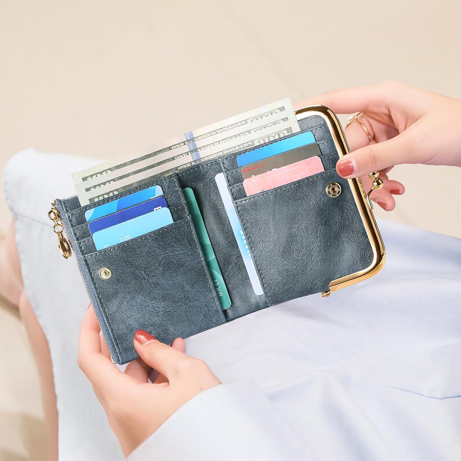 Thumbnail 4 de FALAN MULE leather RFID wallet 12 x 10cm