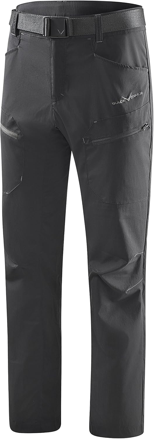 Detalle de Black Crevice Pantaloni da Trekking da Uomo – leggeri, impermeabili e comodi