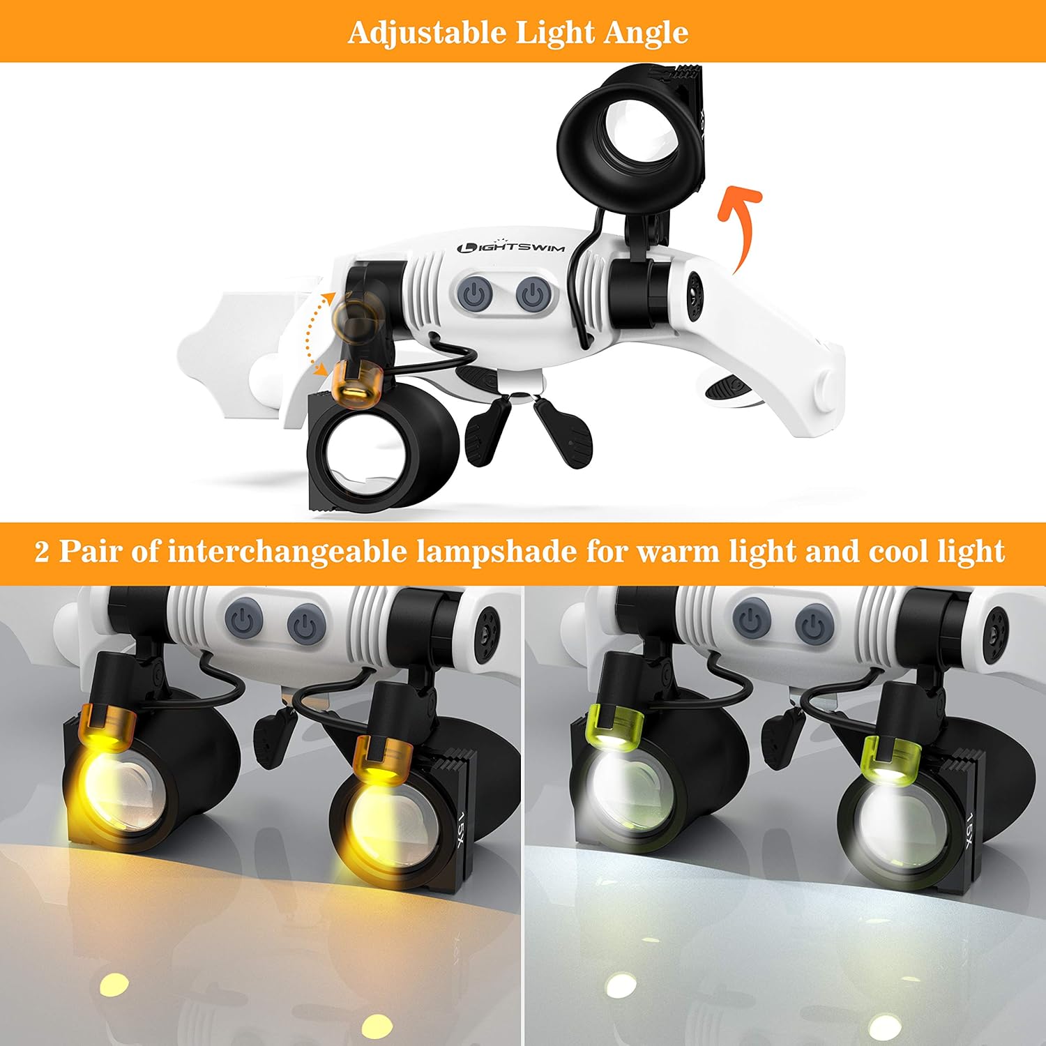 Thumbnail 2 de Lightswim Lente d'Ingrandimento per Archetto con Luce a LED – Kit con Lenti Intercambiabili e Pinzette ESD