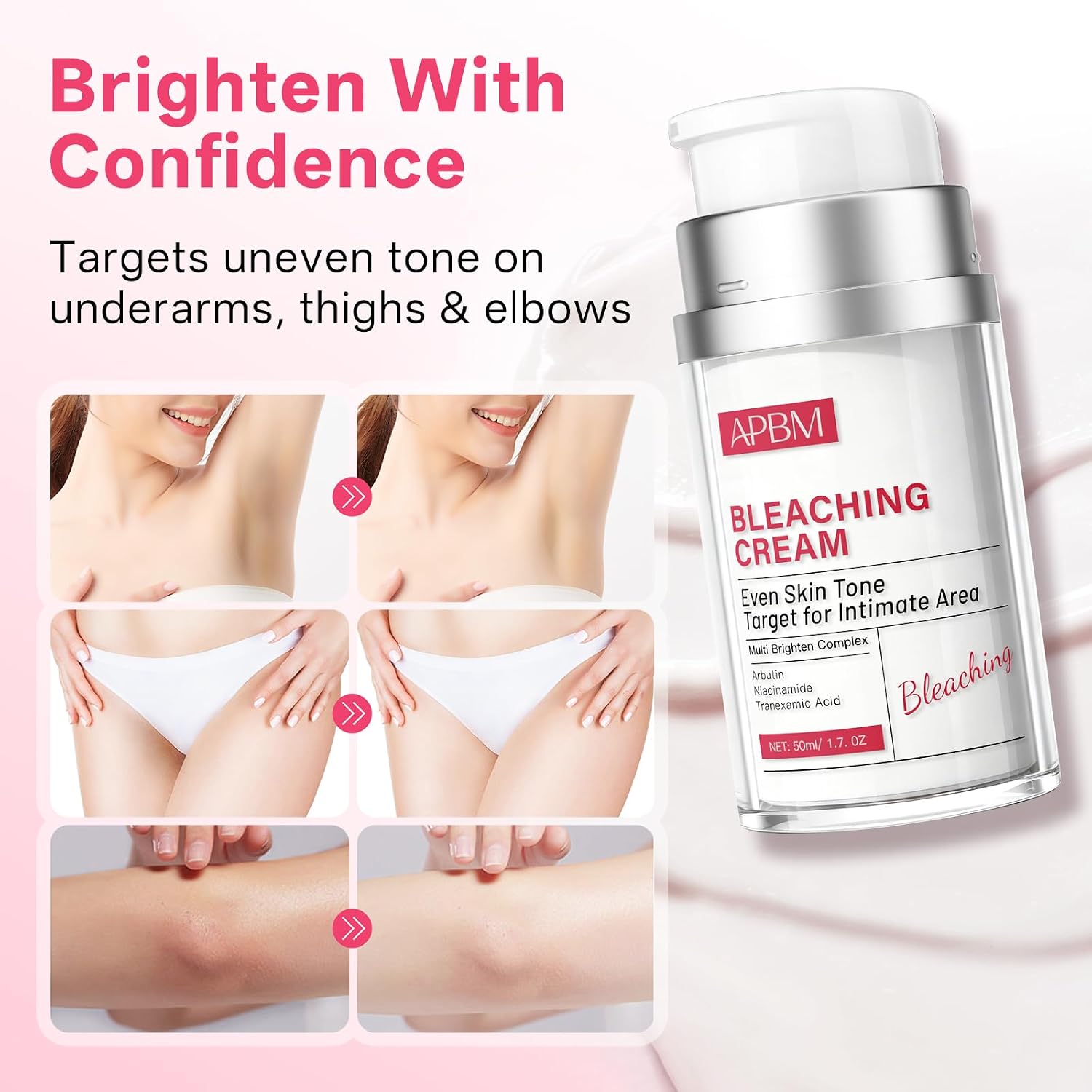 Detalle de APBM Skin Lightening Cream for Intimate Area (Niacinamide, Arbutin, Tranexamic Acid, Vitamin C) 1.7 fl.oz