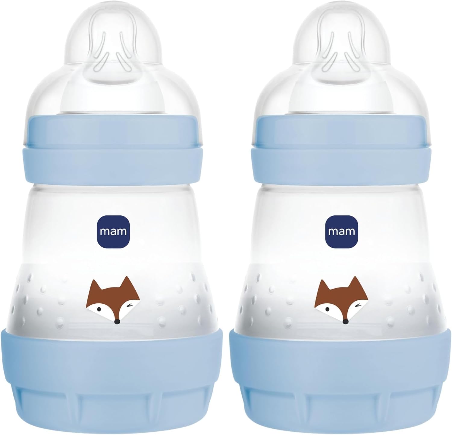 Detalle de MAM Lot de 2 Biberons Easy Start Anti-Colique 160 ml – Océan + Nature
