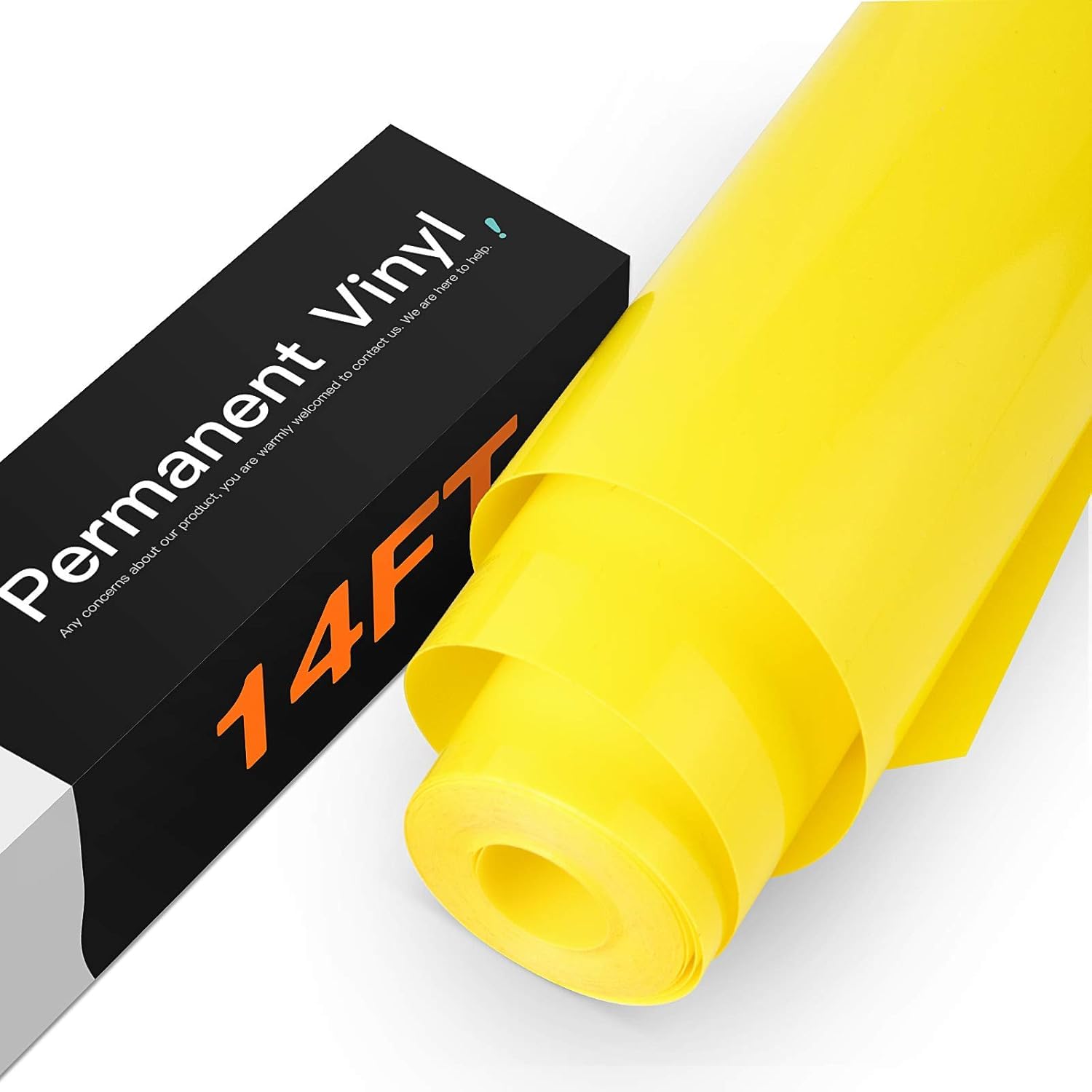 Detalle de HTVRONT Yellow Permanent Vinyl 12" x 14ft – Glossy Adhesive Vinyl for Cricut, Silhouette and more