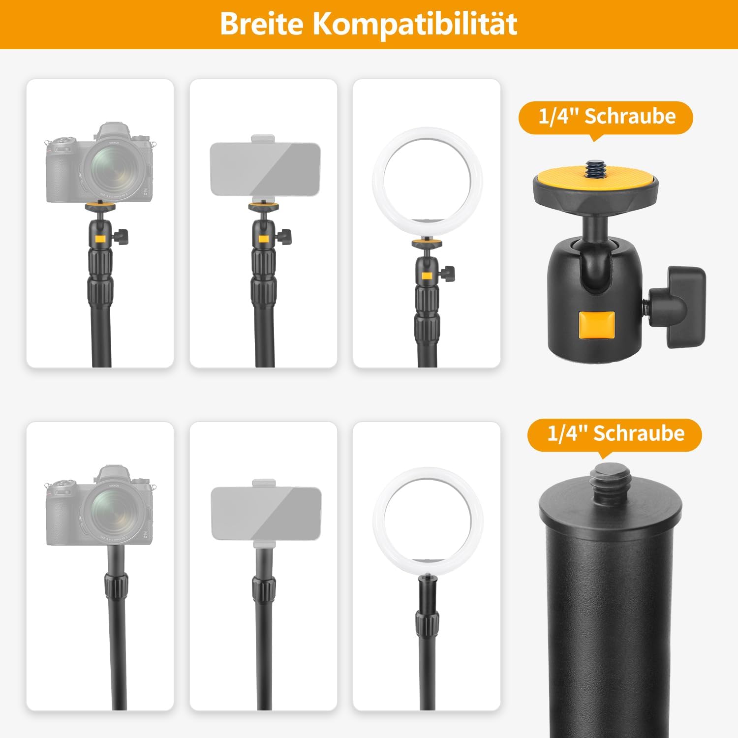 Thumbnail 4 de JEBUTU Kamera-Tischstativ 83 cm Lichtstativ