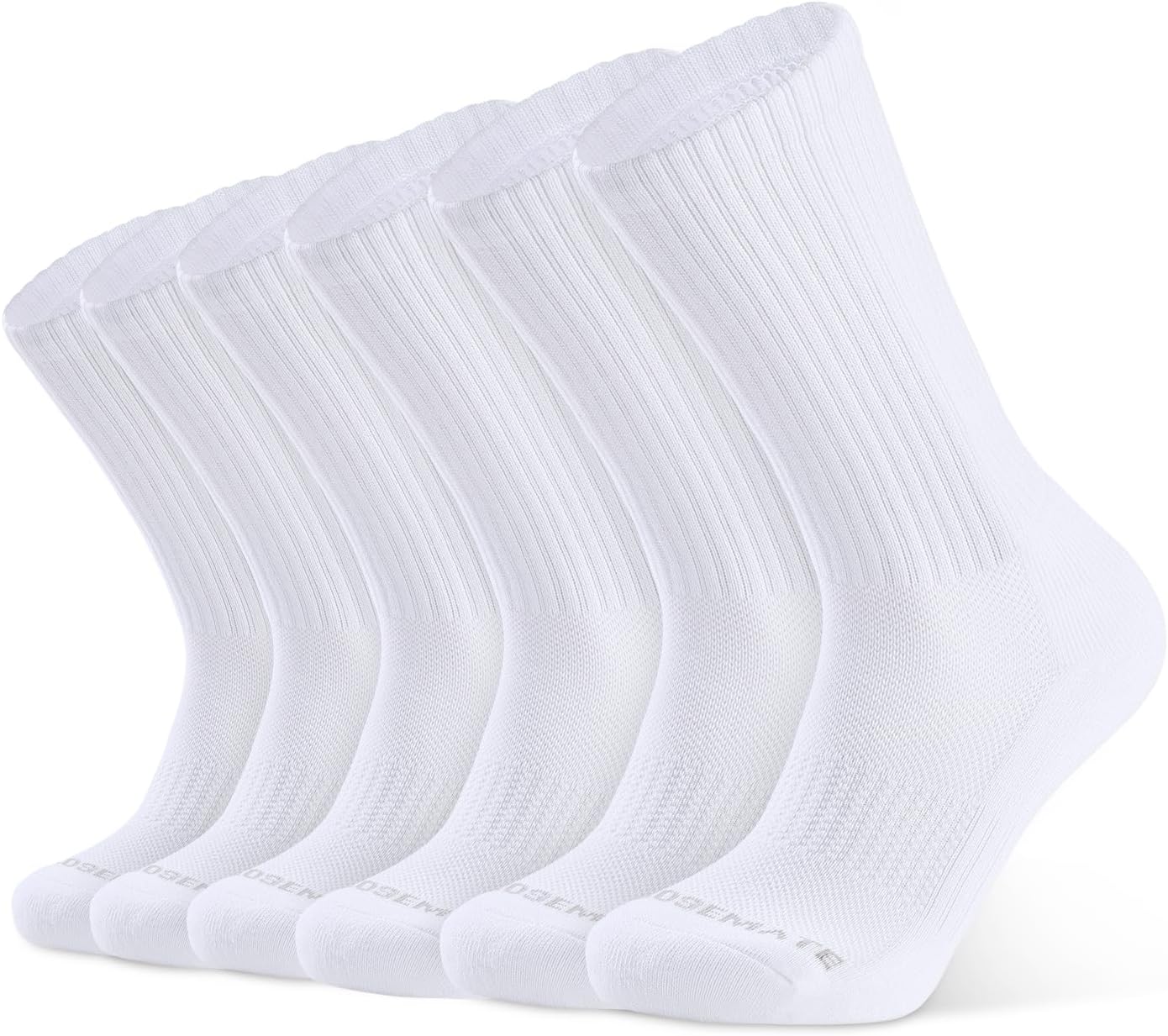 Detalle de CLOSEMATE Mens Crew Sport Socks (6 Pairs) – cushioned, breathable non-slip training, hiking & work socks