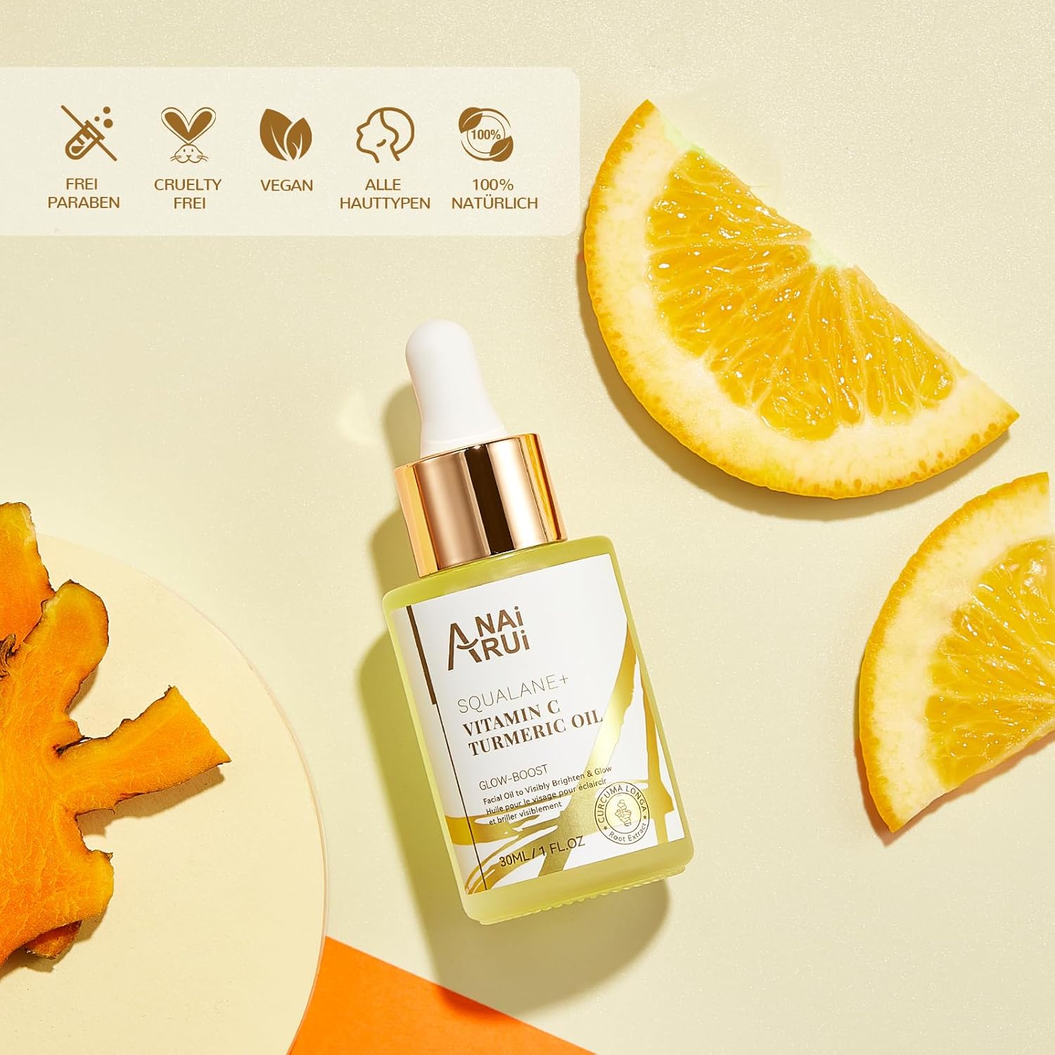 Thumbnail 6 de ANAiRUi Gesichts-Öl mit Kurkuma, Squalan und Vitamin C (30 ml)