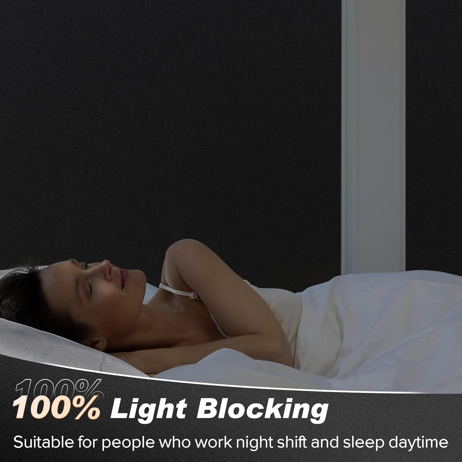 Thumbnail 1 de rabbitgoo Blackout Window Film 44.5 x 200 cm – privacy & light blocking for glass doors and windows