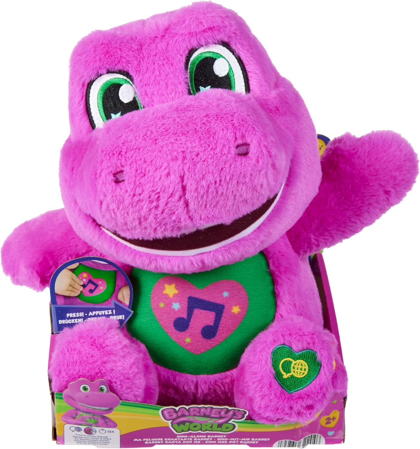 Detalle de Mattel Barney – Barneys Sänger, Plüsch 25 cm mit Geräuschen (JGT51)