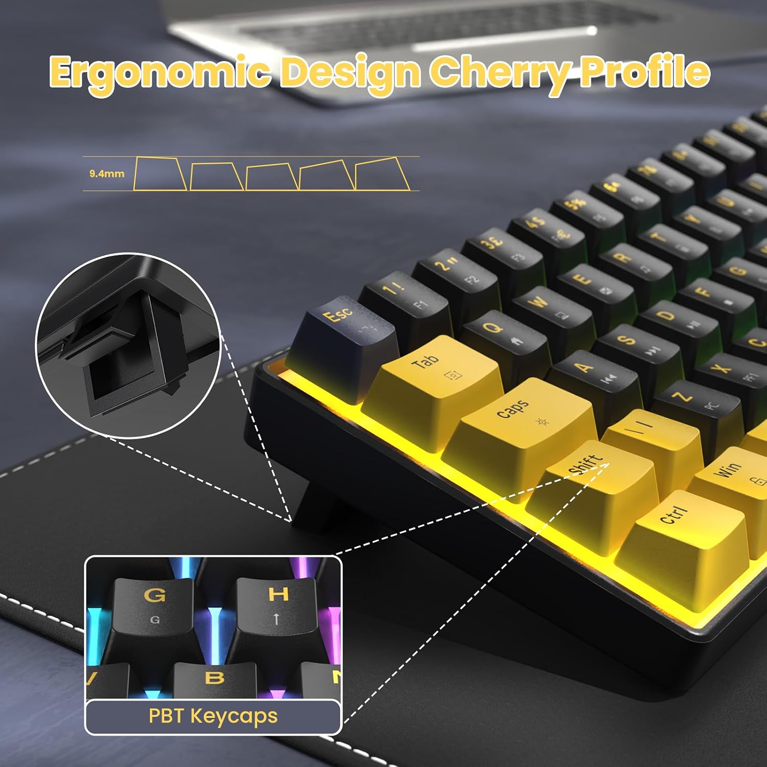 Detalle de MAGIC-REFINER MK21 62 key USB-C keyboard