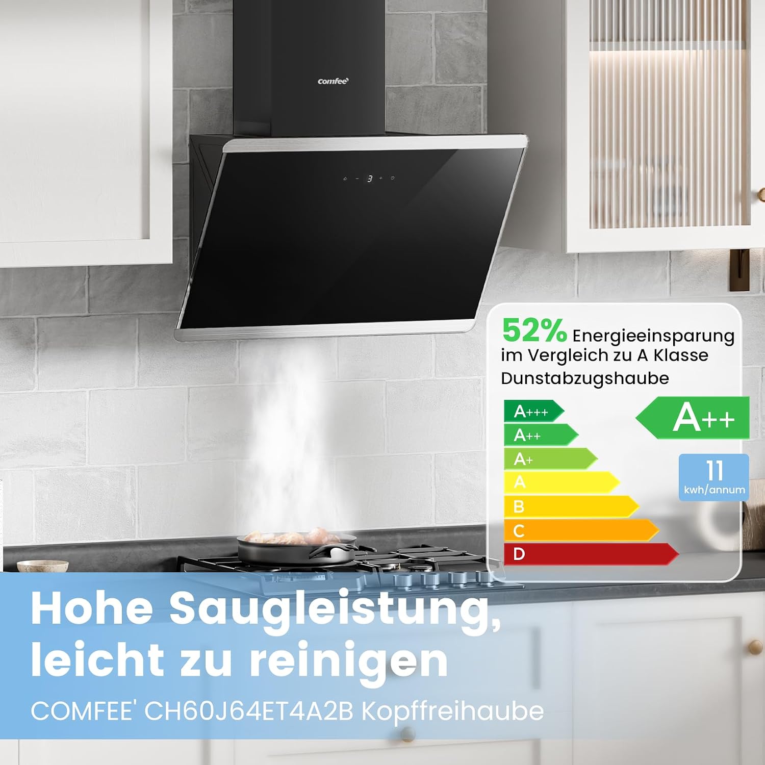 Detalle 2 de COMFEE' CH60J64ET4A2B Dunstabzugshaube 380 m³/h