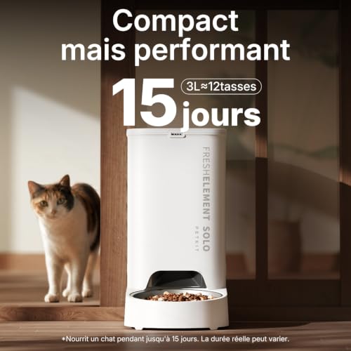 Thumbnail 6 de PETKIT Distributeur Automatique pour Chats et Chiens – Réserve 3L, WiFi 2,4 GHz, Bol Acier Inoxydable