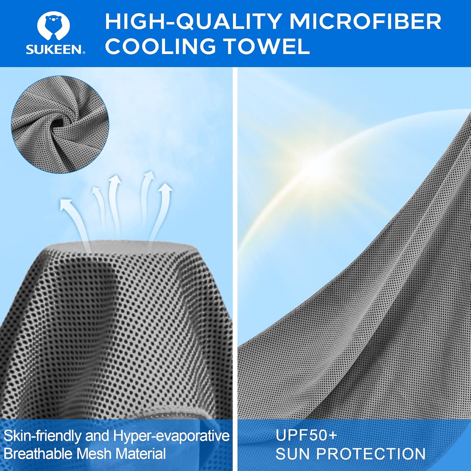 Thumbnail 3 de Sukeen Cooling Towel 4 Pack – Instant Ice Cool Down Towel for Neck & Face
