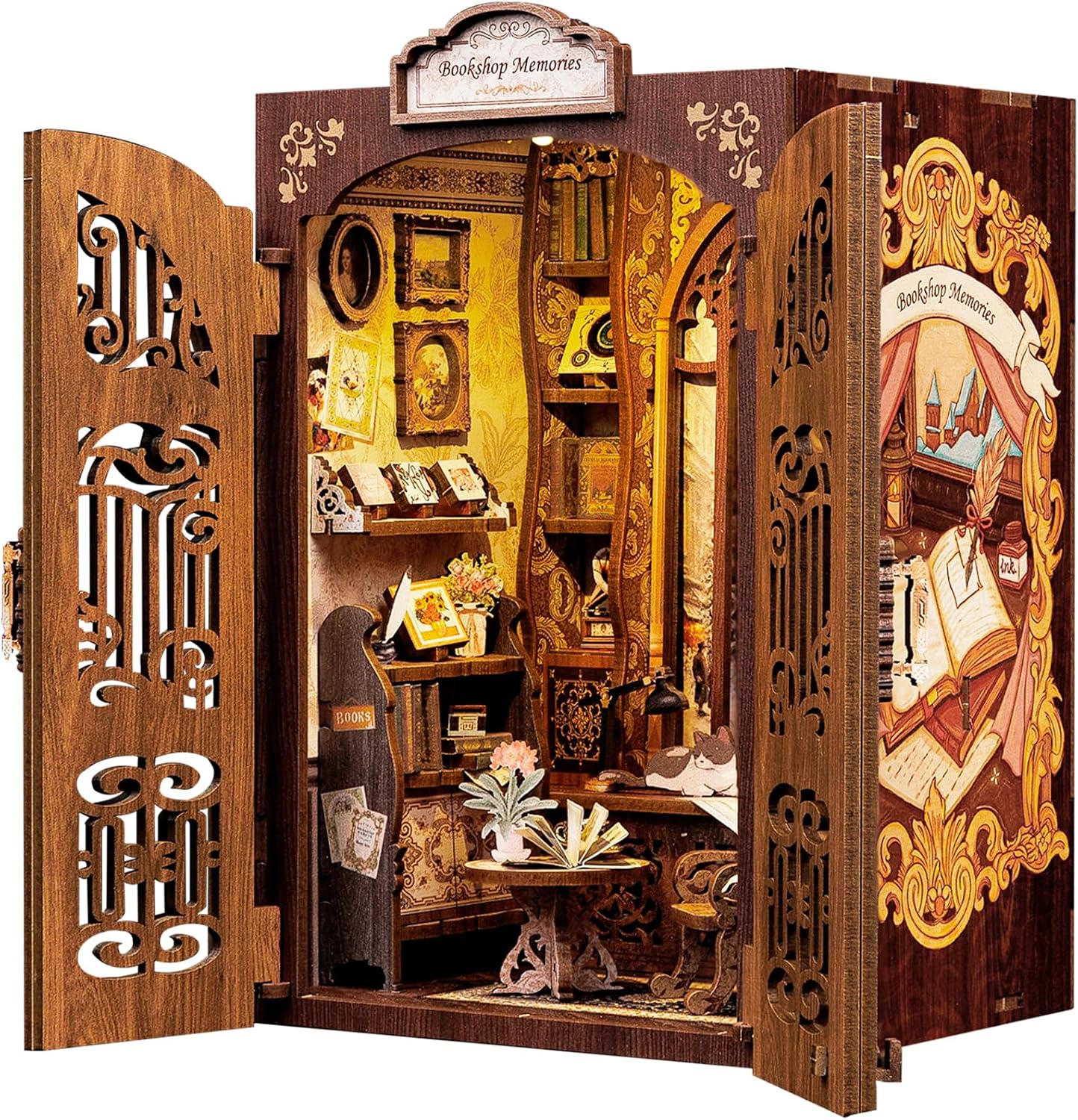 Detalle 2 de CUTEBEE Miniature Alley Dollhouse Kit with LED