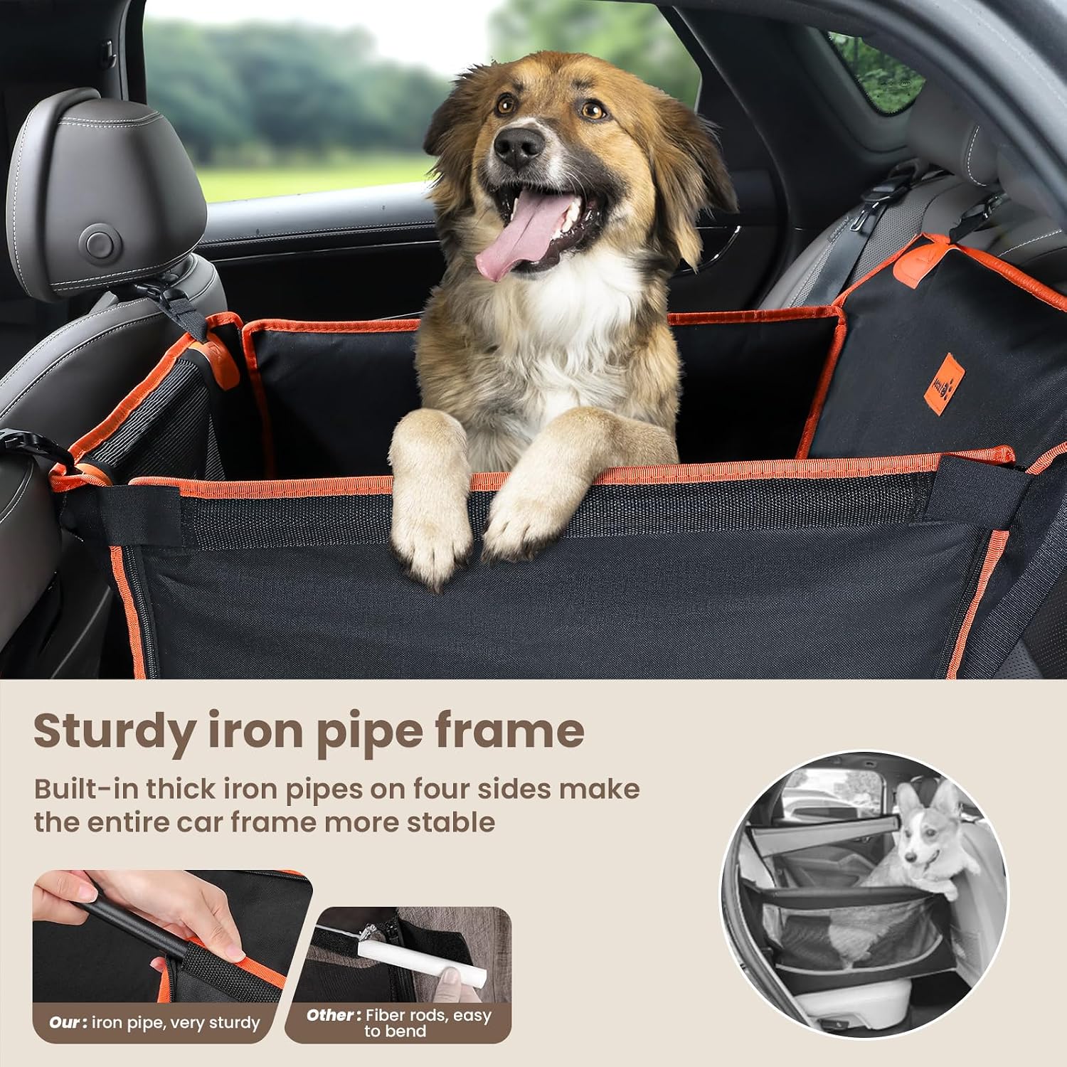 Detalle 2 de Pecute Asiento Trasero Protector 6 capas para coche