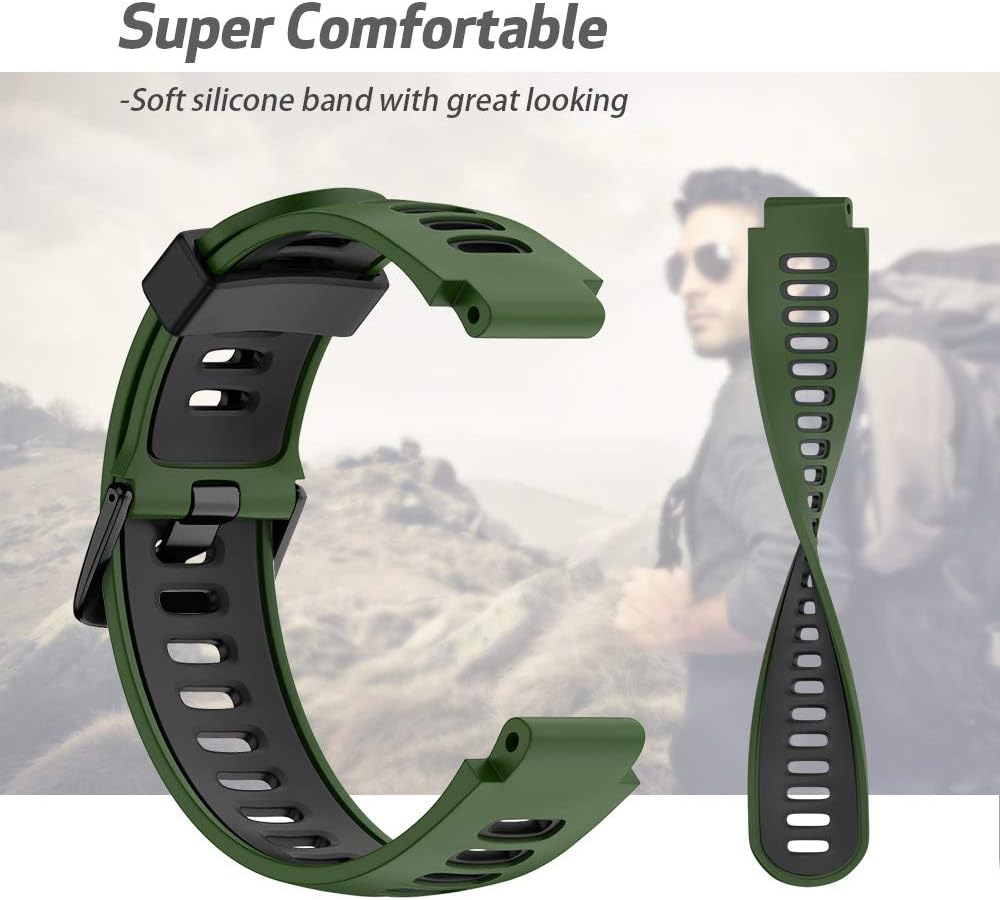 Detalle de ANBEST cinturino in silicone di ricambio per Garmin Forerunner 735XT / 235 / 220 / 230 / 620 / 630 e Approach S20 / S5 / S6