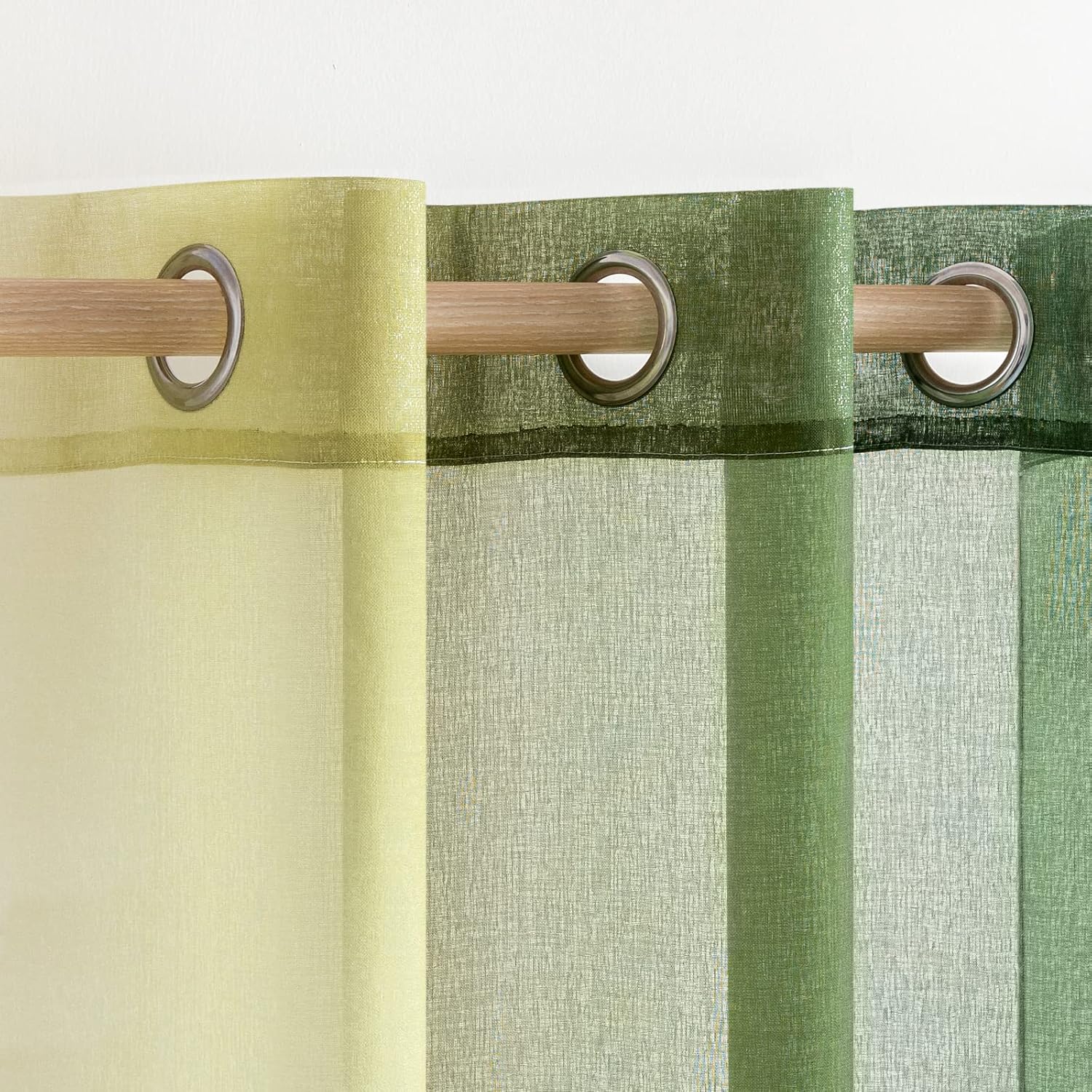 Detalle 2 de MIULEE 2er Set Voile Vorhang 140x225 cm đȘ