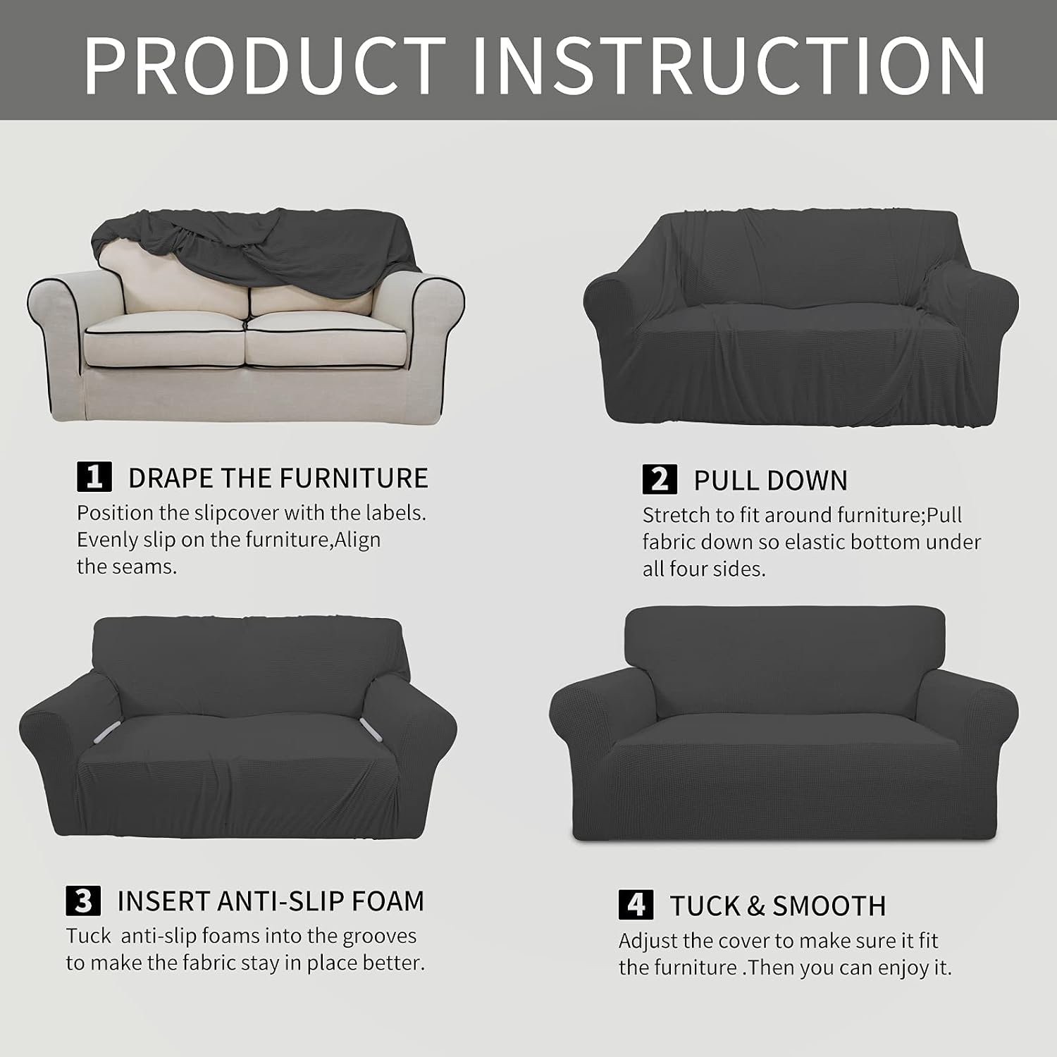 Thumbnail 6 de Easy-Going Stretch Sofa Slipcover 60-81 in