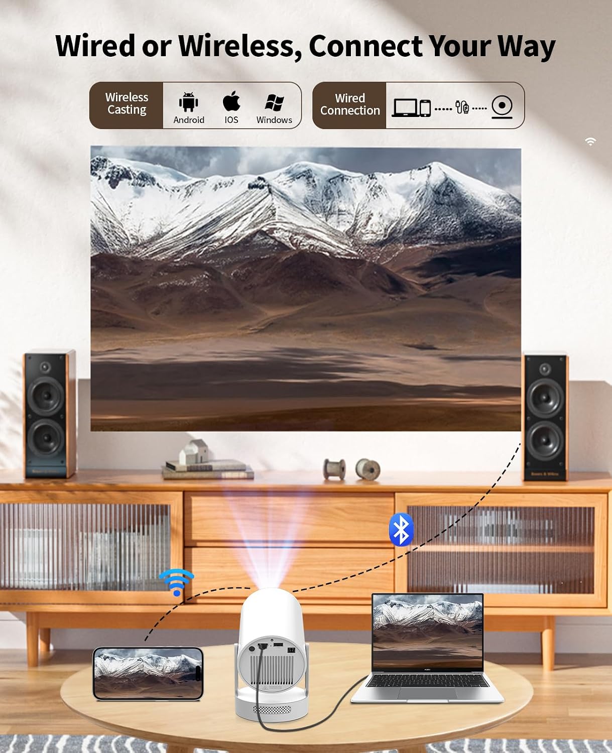 Detalle 2 de HY300Plus Mini Projector